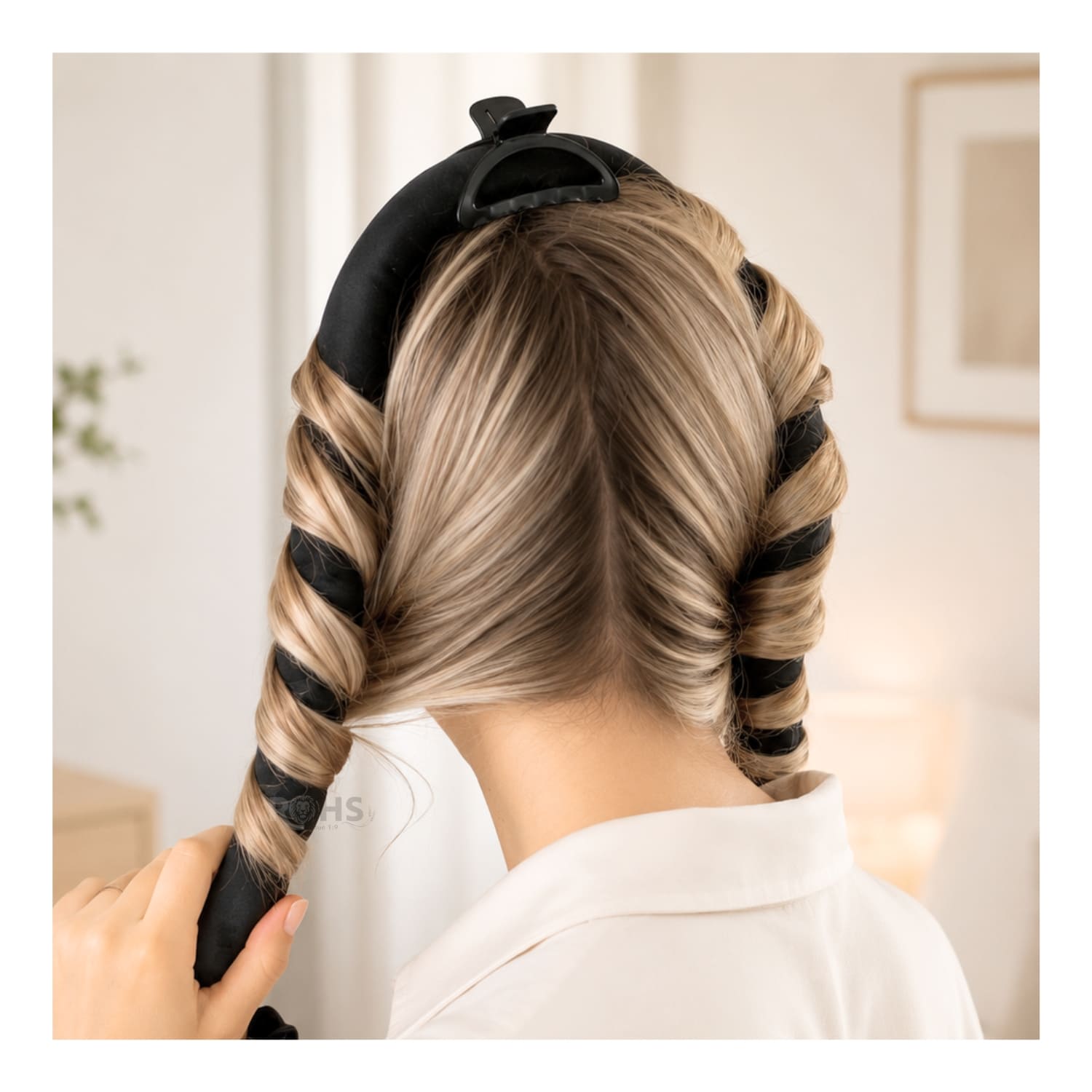 KIT RIZADOR NEGRO DE CABELLO SIN CALOR CON ACCESORIOS RIZOS NATURALES - 5