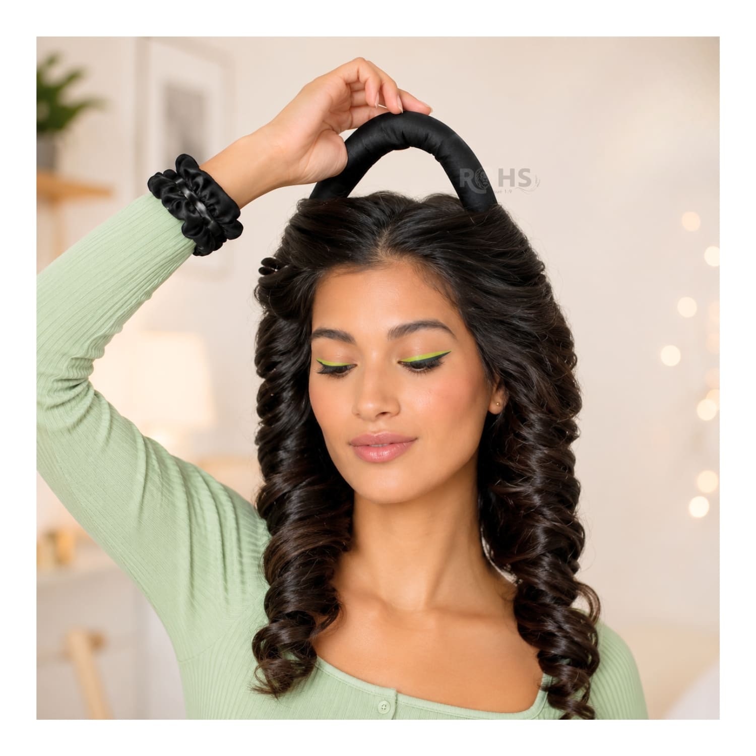 KIT RIZADOR NEGRO DE CABELLO SIN CALOR CON ACCESORIOS RIZOS NATURALES - 3