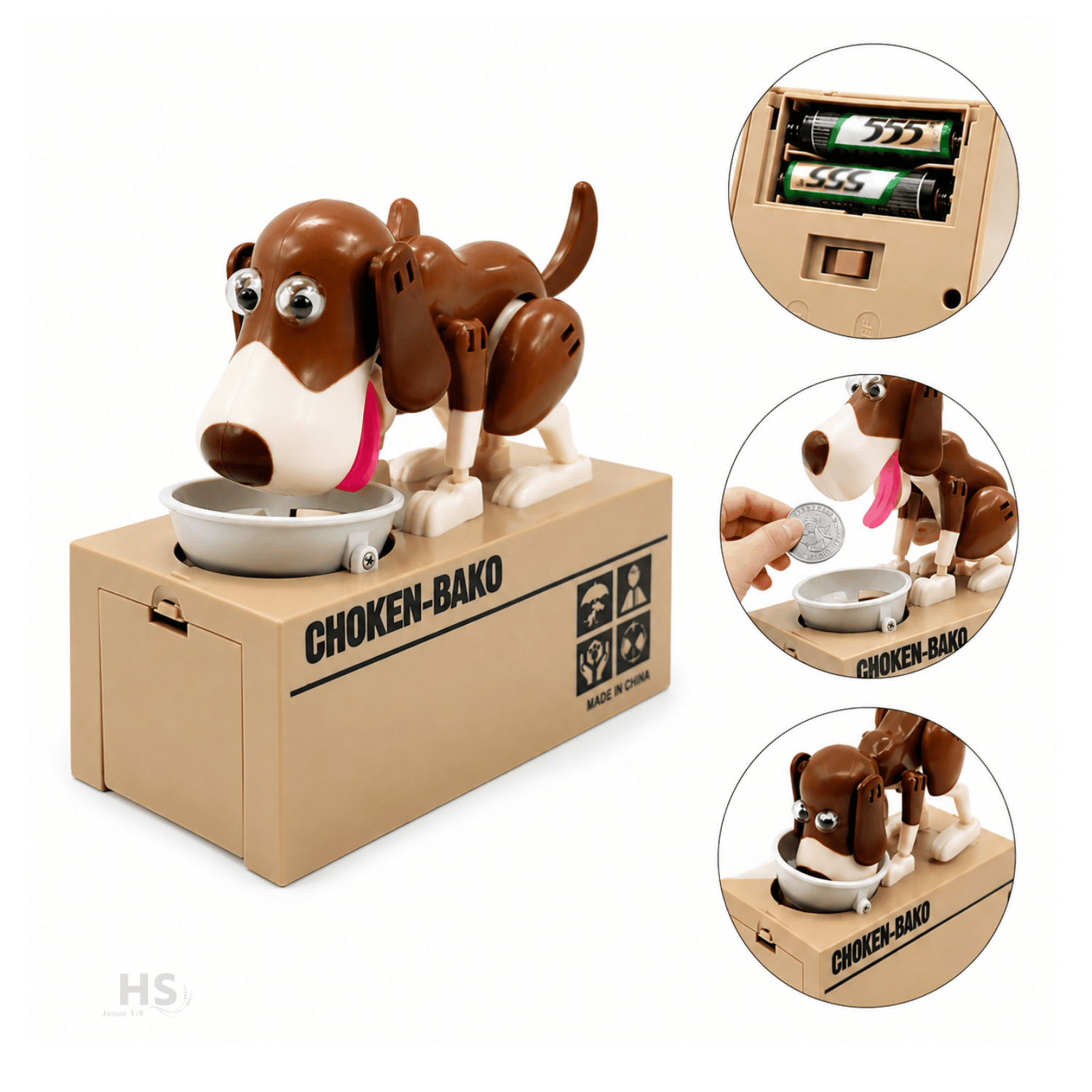 ALCANCÍA PERRITO AHORRADOR INTERACTIVO CHOKEN BAKO A PILAS - 2