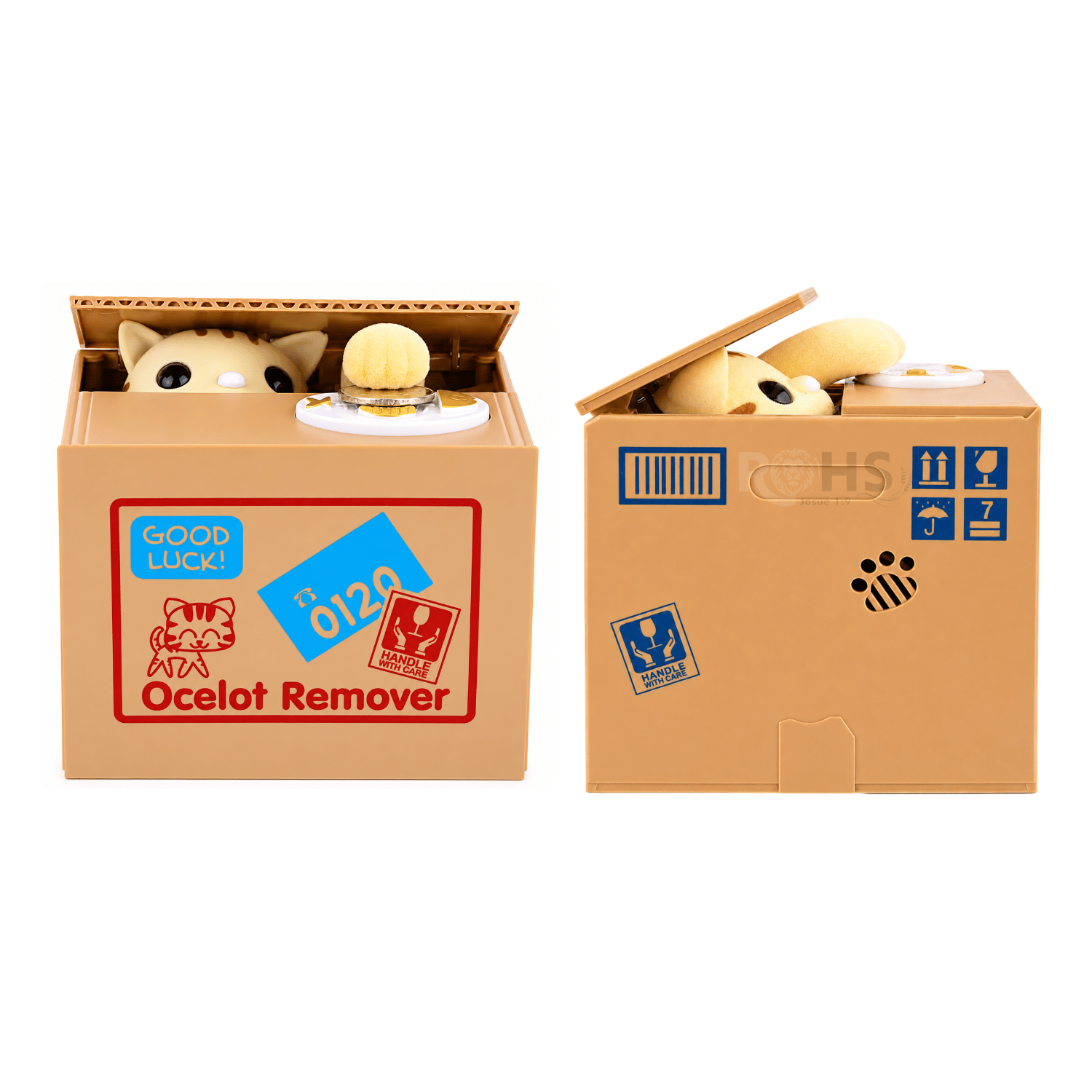 ALCANCÍA DE GATO AHORRADOR EN CAJA CON MOVIMIENTO - 5