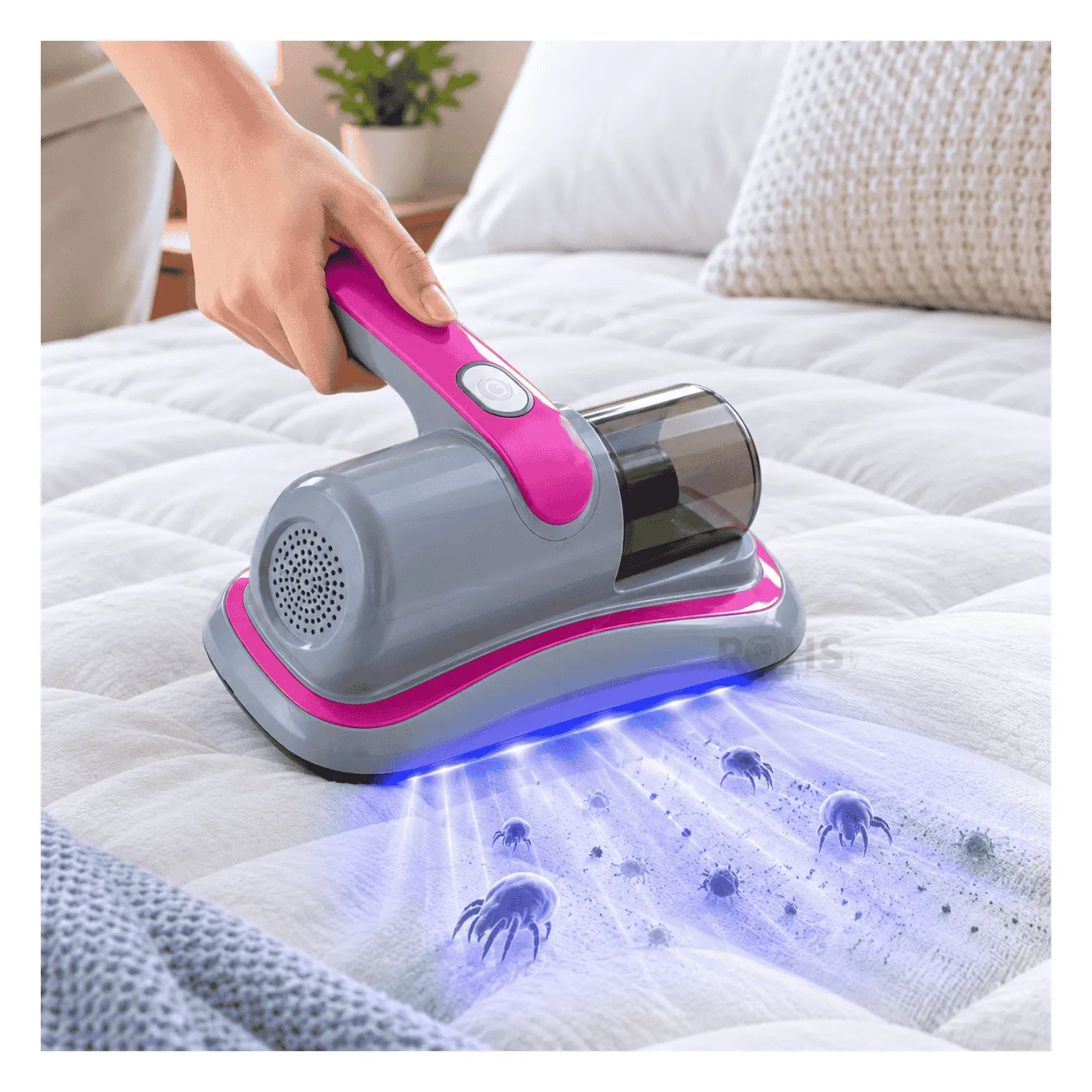 ASPIRADORA INALÁMBRICA ANTI ÁCAROS DE MANO CON LUZ UV PORTÁTIL PARA COLCHÓN Y SOFÁ - 6