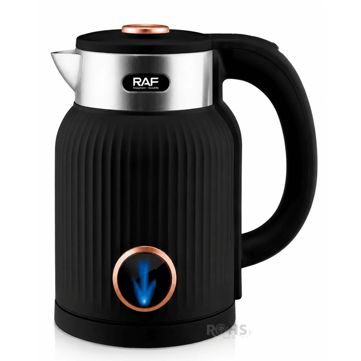 JARRA HERVIDORA ELÉCTRICA RAF R.7984 1500W 1.5 LITROS HERVIDO RÁPIDO CON INDICADOR LUMINOSO NEGRA - 8