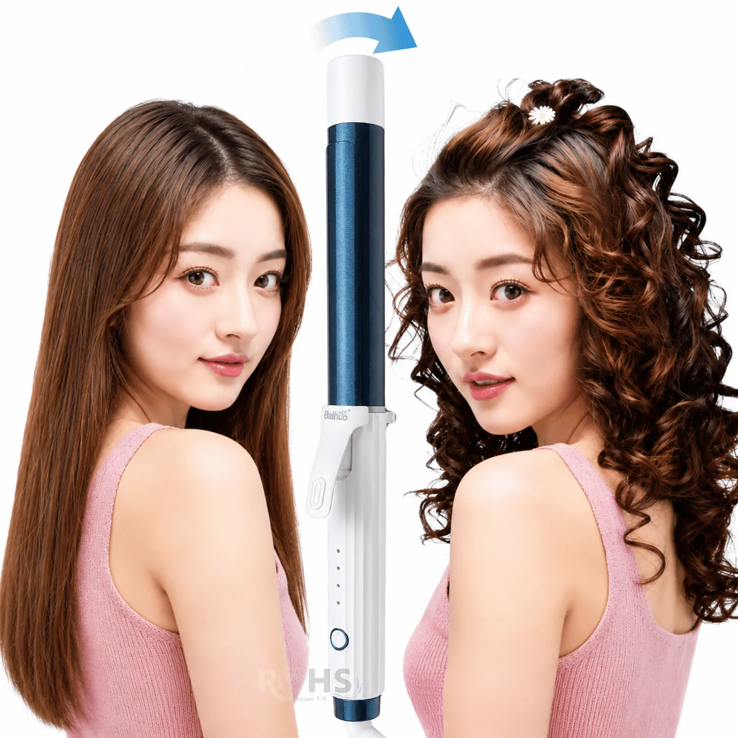 RIZADOR AUTOMÁTICO INALÁMBRICO BAIHUO MY-7560 ONDULADOR DE CABELLO - 6