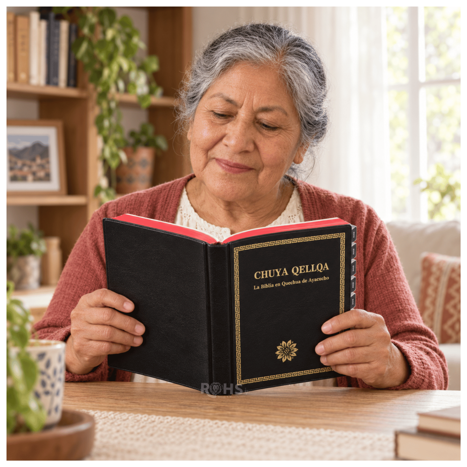 BIBLIA EN QUECHUA AYACUCHANO “CHUYA QELLQA” - TAPA NEGRA + PESTAÑAS E ÍNDICES - 2