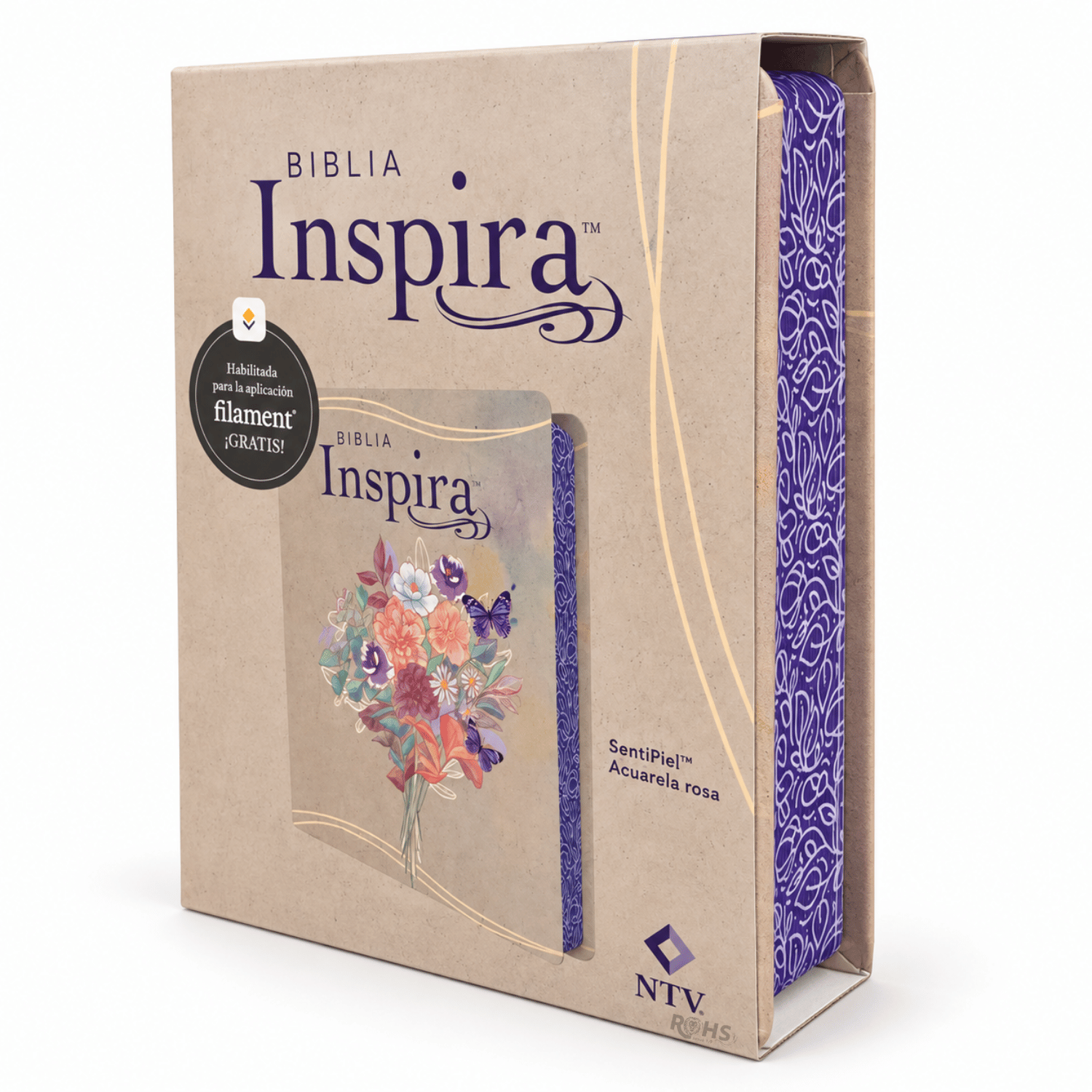 BIBLIA INSPIRA NTV CON FILAMENT - EDICIÓN ACUARELA ROSA PARA COLOREAR, LECTURA, ESTUDIO Y DEVOCIONAL - 7