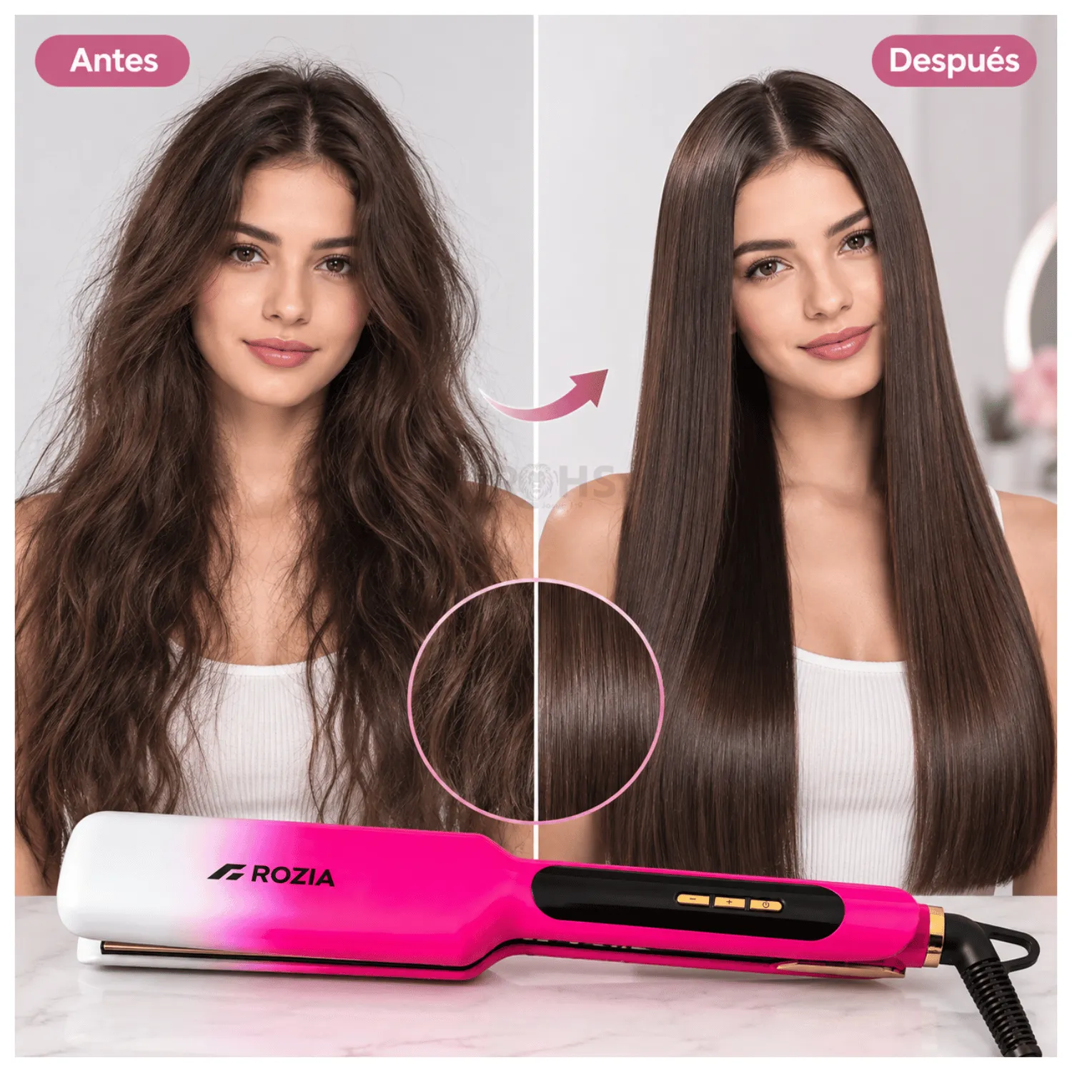PLANCHA DE CABELLO ROZIA HR-890 PROFESIONAL - ALISADORA, LACEADORA Y PARA MOLDEAR - 3
