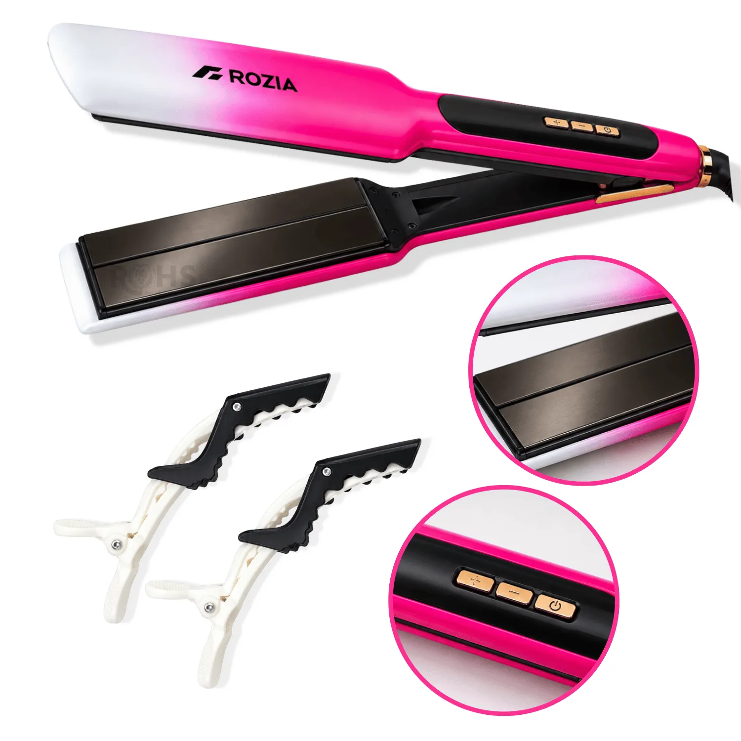 PLANCHA DE CABELLO ROZIA HR-890 - ALISADORA Y LACEADORA PROFESIONAL PARA DIFERENTES ESTILOS - 2