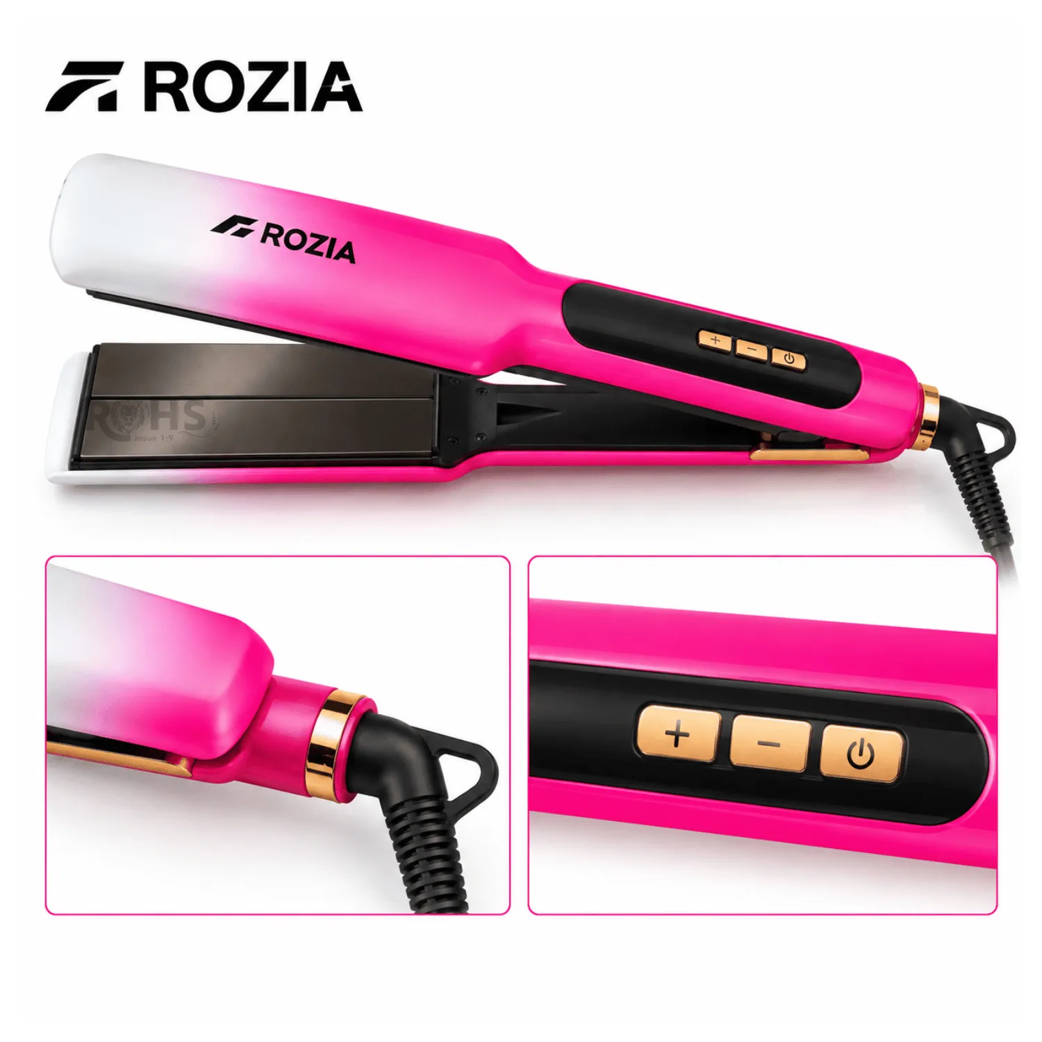 PLANCHA DE CABELLO ROZIA HR-890 - ALISADORA Y LACEADORA PROFESIONAL PARA DIFERENTES ESTILOS - 4