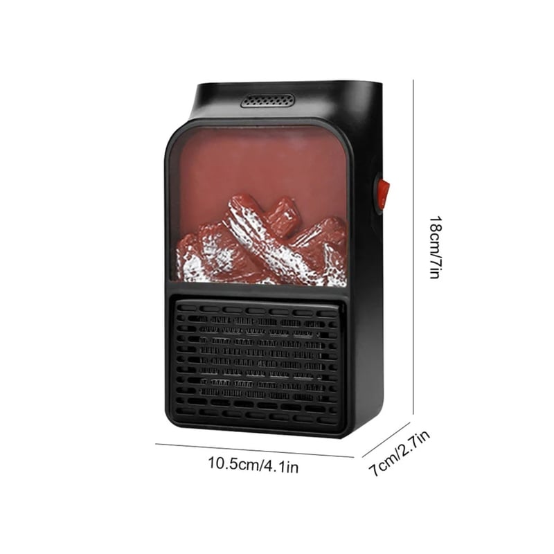 ESTUFA ELÉCTRICO 3D FLAME HEATER 900 WATTS - 4