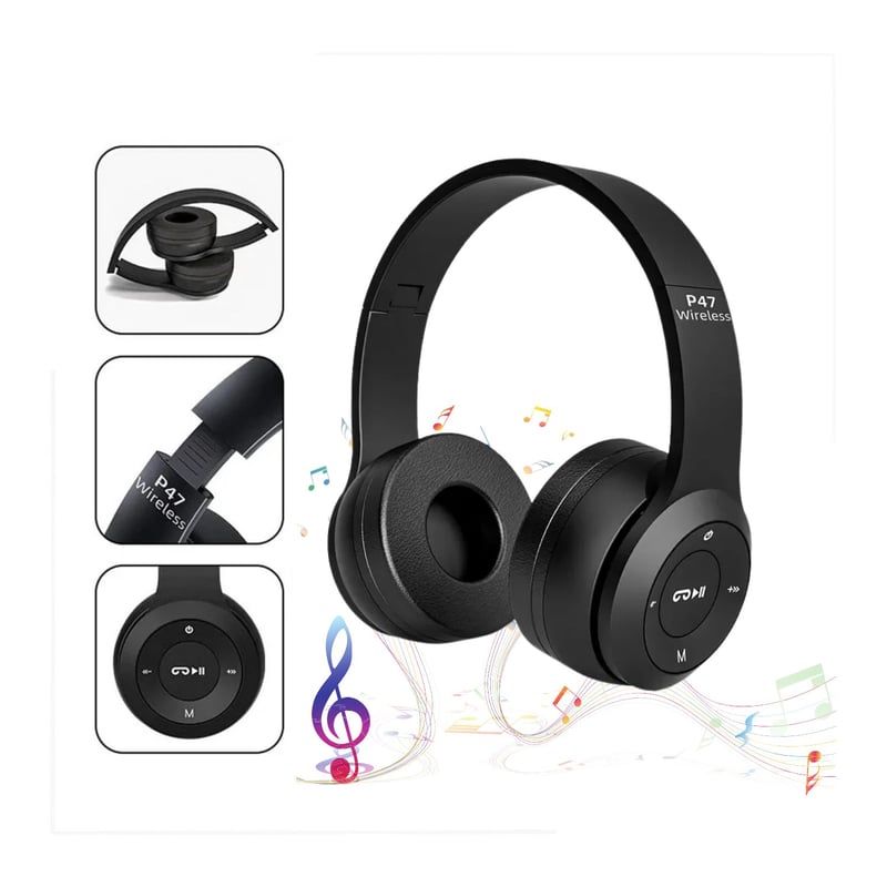 AUDÍFONOS P47 INALÁMBRICO BLUETOOTH - 1