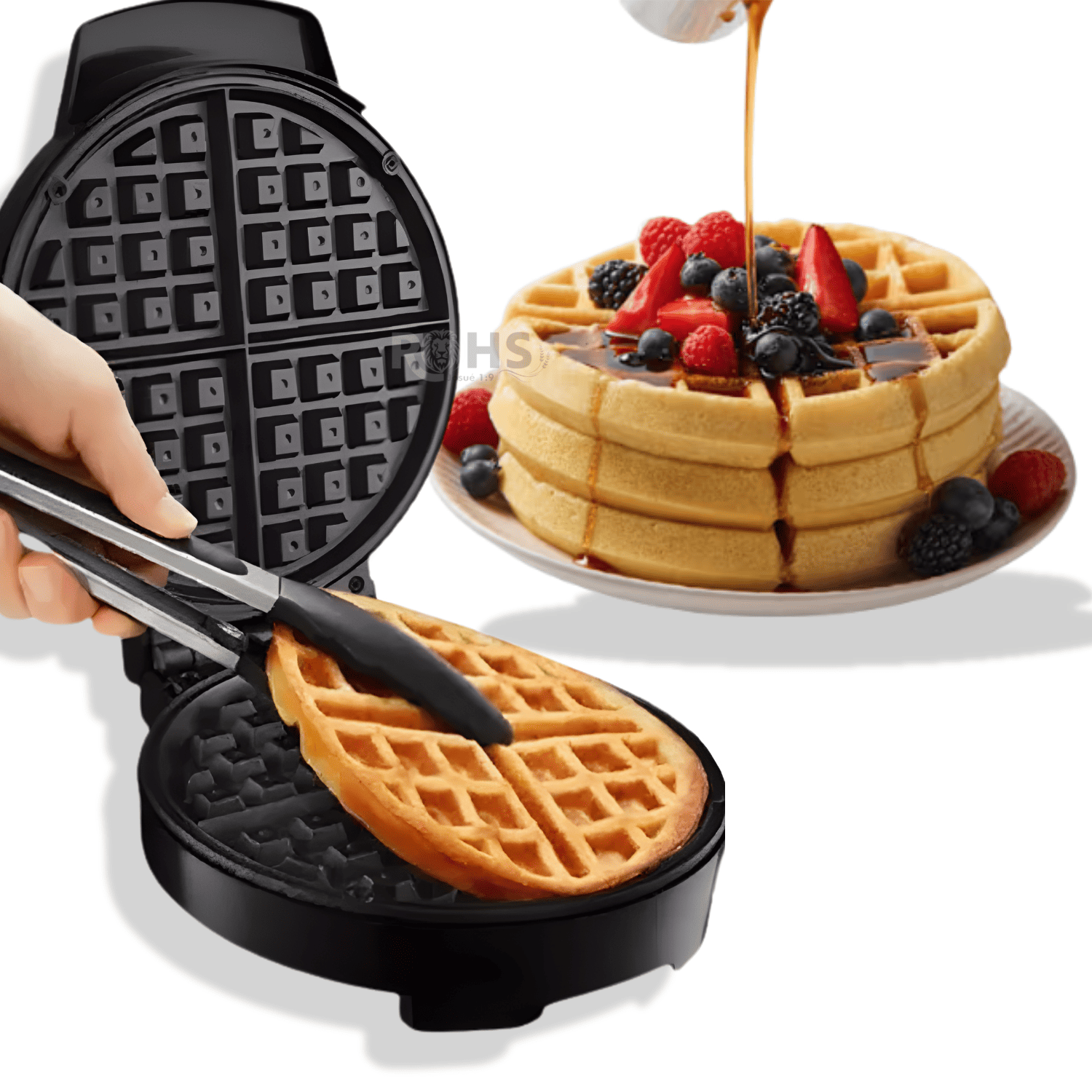 WAFFLERA ELÉCTRICA BOMA 1200W ANTIADHERENTE CON TERMOSTATO AJUSTABLE - 4