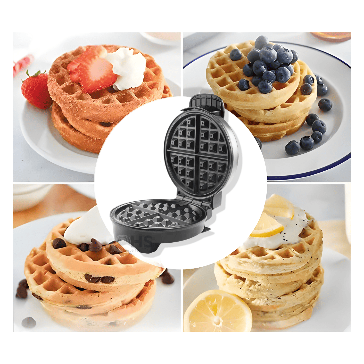 WAFFLERA ELÉCTRICA BOMA 1200W ANTIADHERENTE CON TERMOSTATO AJUSTABLE - 7