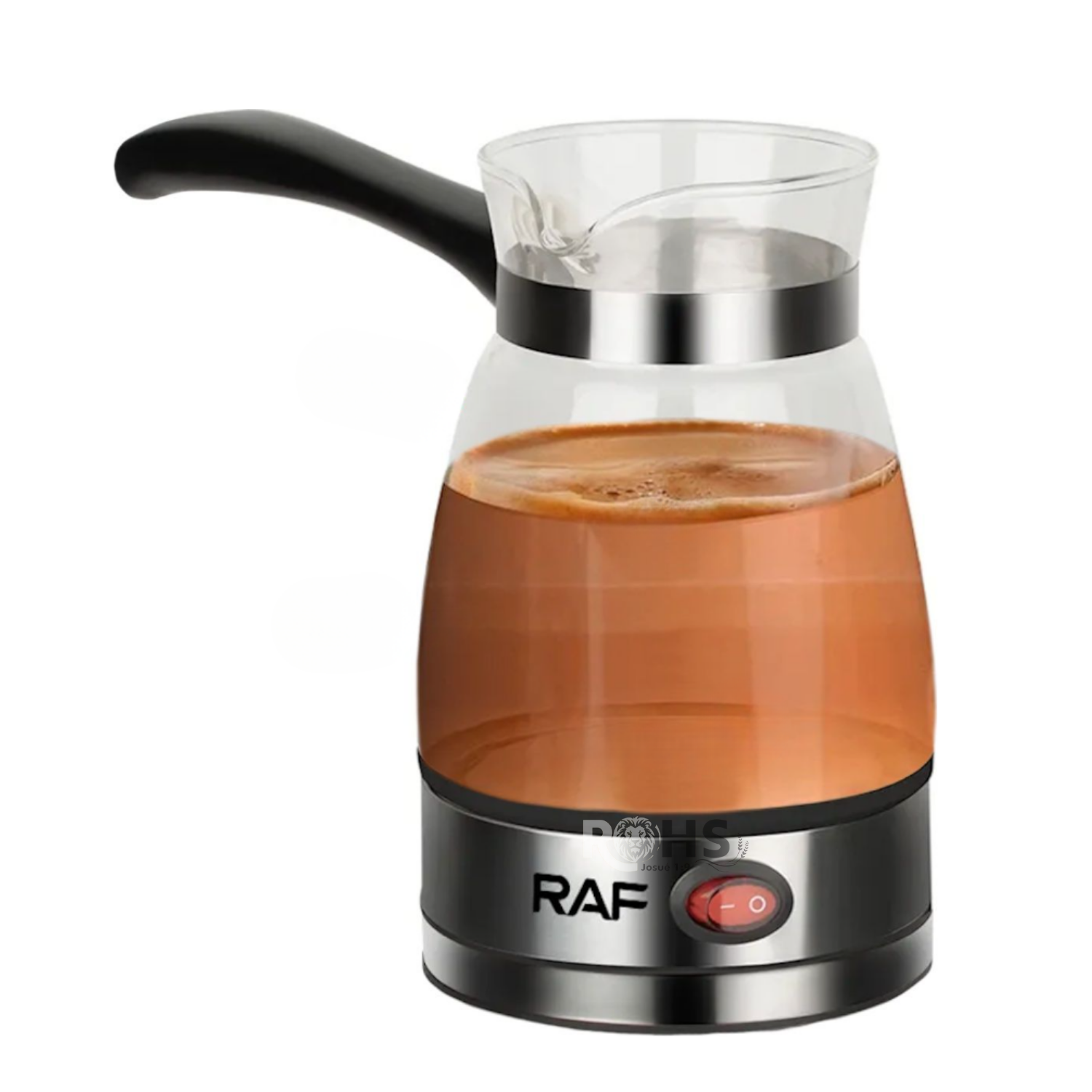 CAFETERA ELÉCTRICA RAF R.125 DE VIDRIO 600-650W CON BASE CALENTADORA NEGRA - 4