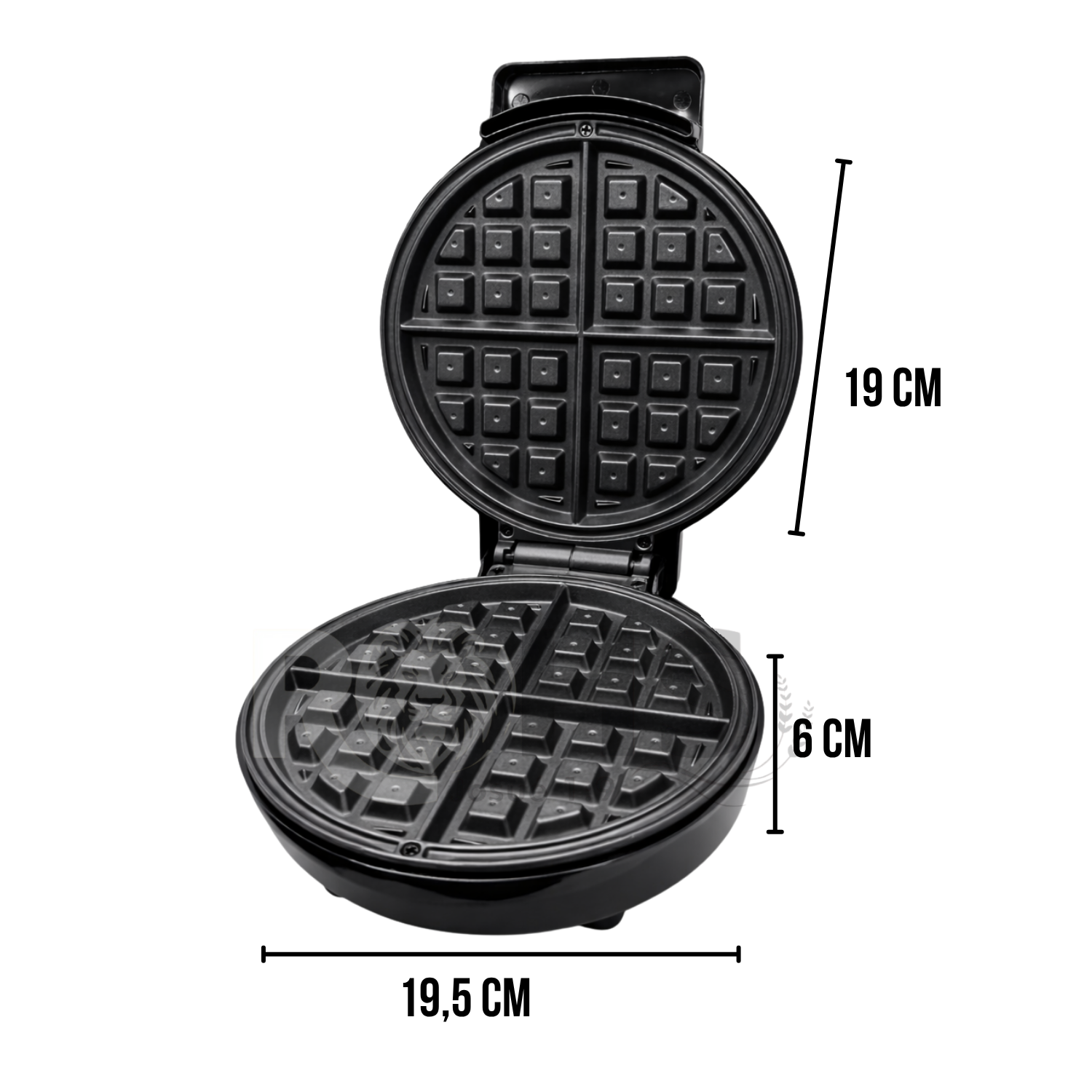 WAFFLERA ELÉCTRICA RAF 1000W ANTIADHERENTE CON PLACA DE 4 SECCIONES - 4