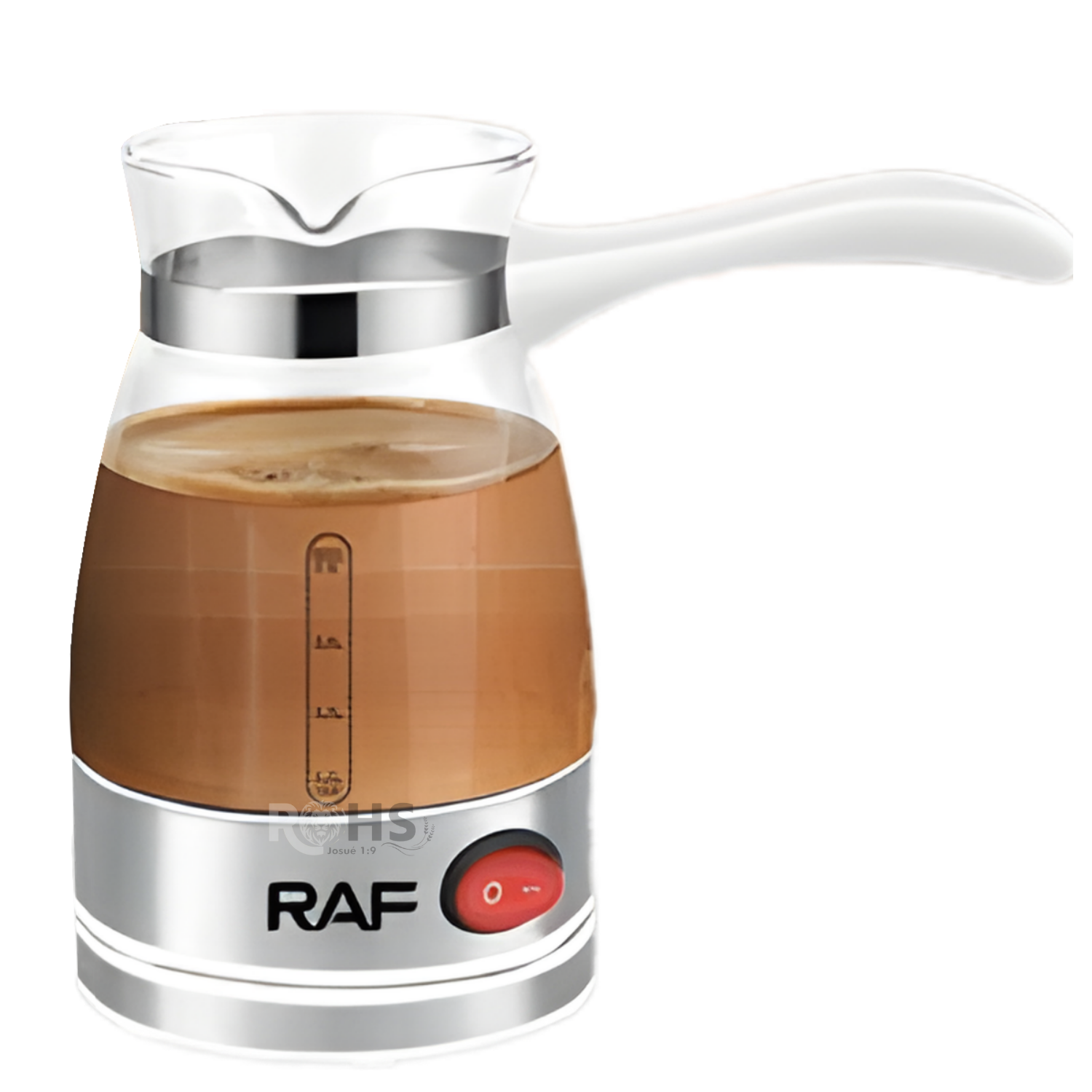 CAFETERA ELÉCTRICA RAF R.125 DE VIDRIO 600-650W CON BASE CALENTADORA BLANCA - 4