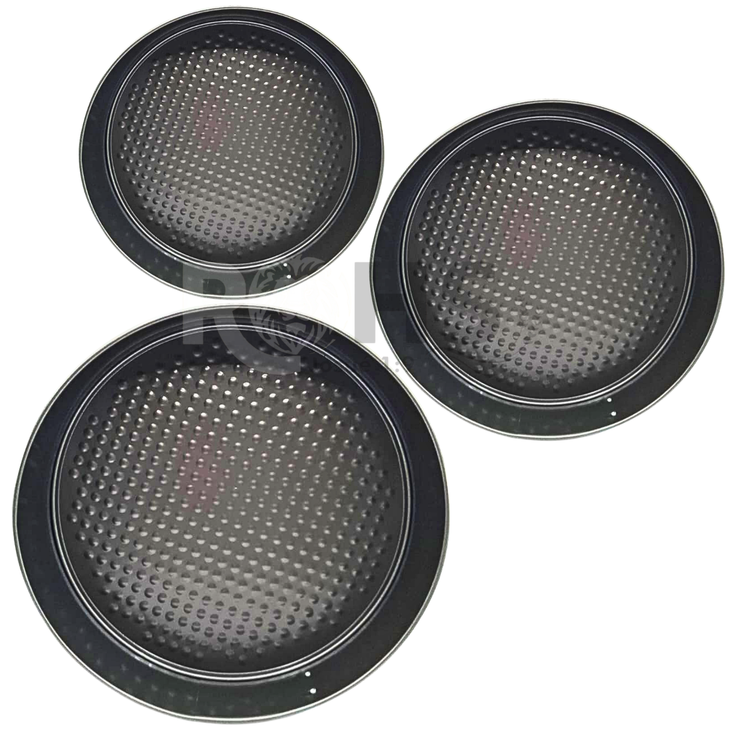SET DE MOLDES DESMONTABLES REDONDOS DE METAL CON BASE TEXTURIZADA Y CIERRE LATERAL + KIT DE DECORACIÓN CON BOQUILLAS Y MANGA - 2