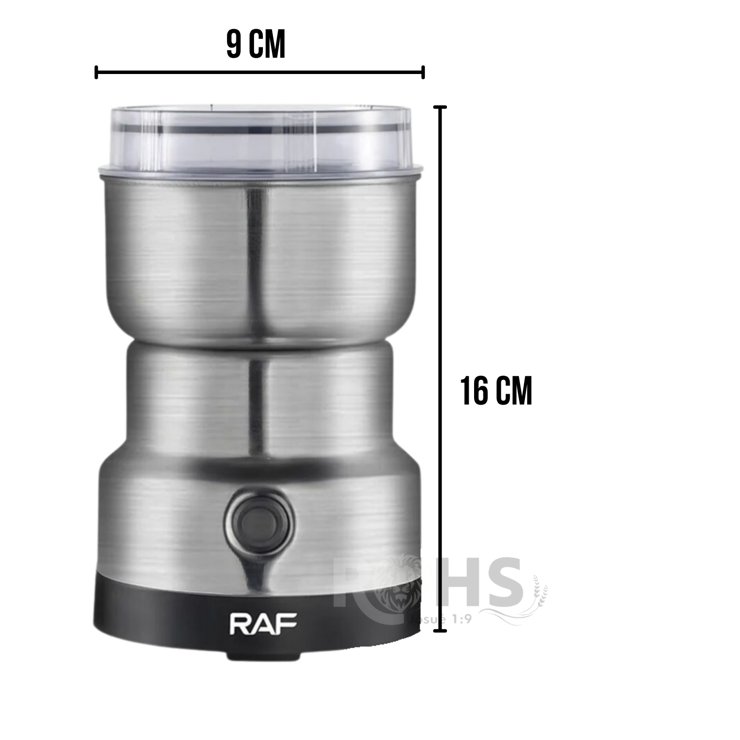 MOLINO DE CAFÉ ELÉCTRICO RAF 300W MULTIFUNCIONAL DE ACERO INOXIDABLE - 2