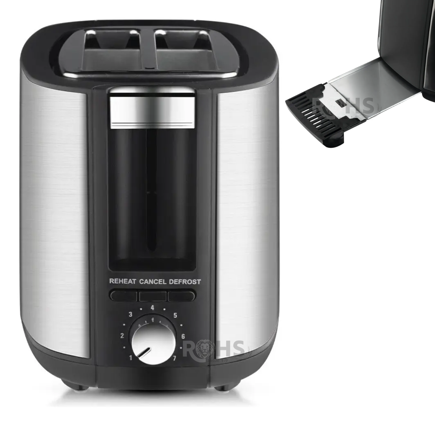 TOSTADORA ELÉCTRICA RAF 750W DE 2 RANURAS CON CONTROL DE TOSTADO - 3