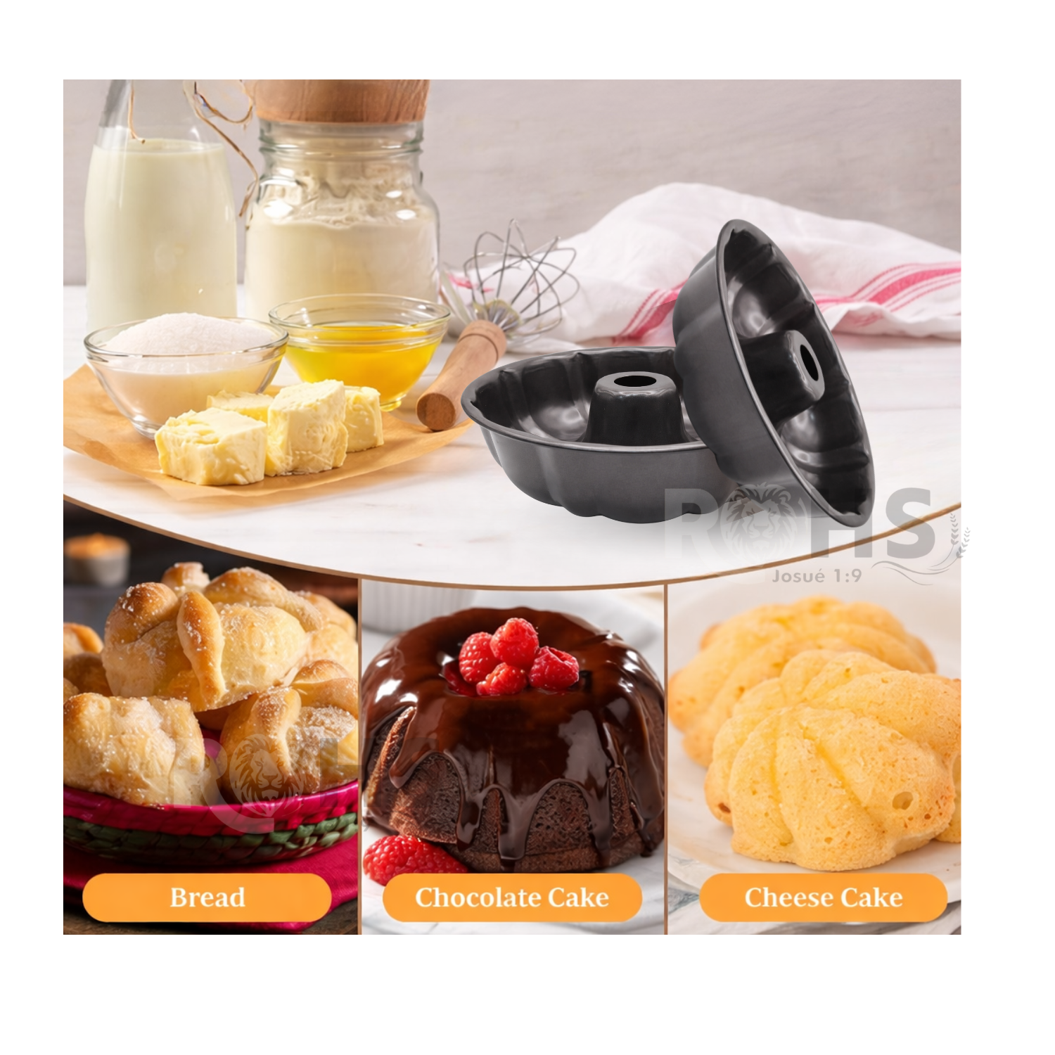 MOLDE PARA QUEQUE TIPO BUNDT DE METAL 23 CM - 6