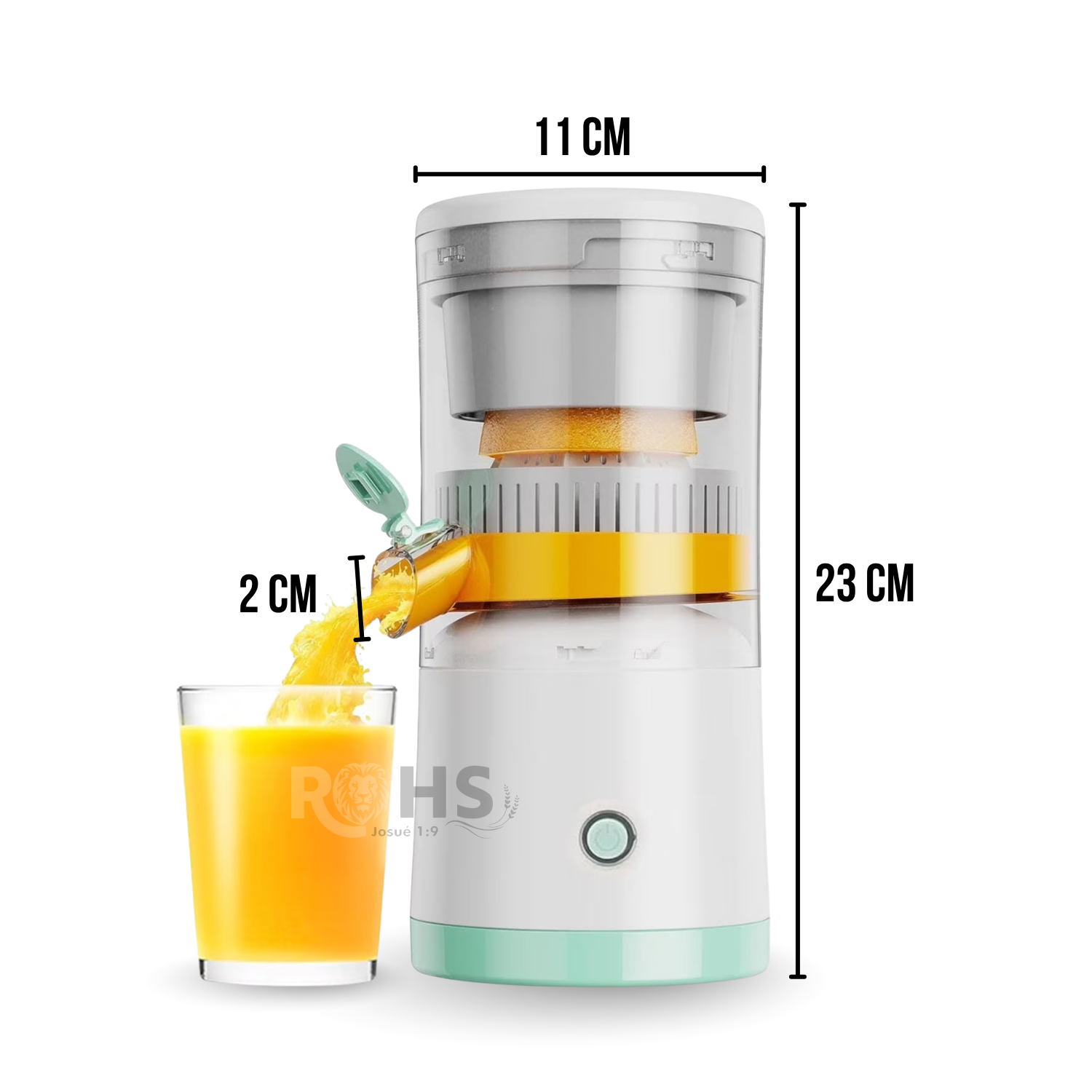 EXTRACTOR DE JUGOS TURQUESA ELÉCTRICO INALÁMBRICO RECARGABLE MULTIFUNCIONAL PARA FRUTAS Y VERDURAS - 3