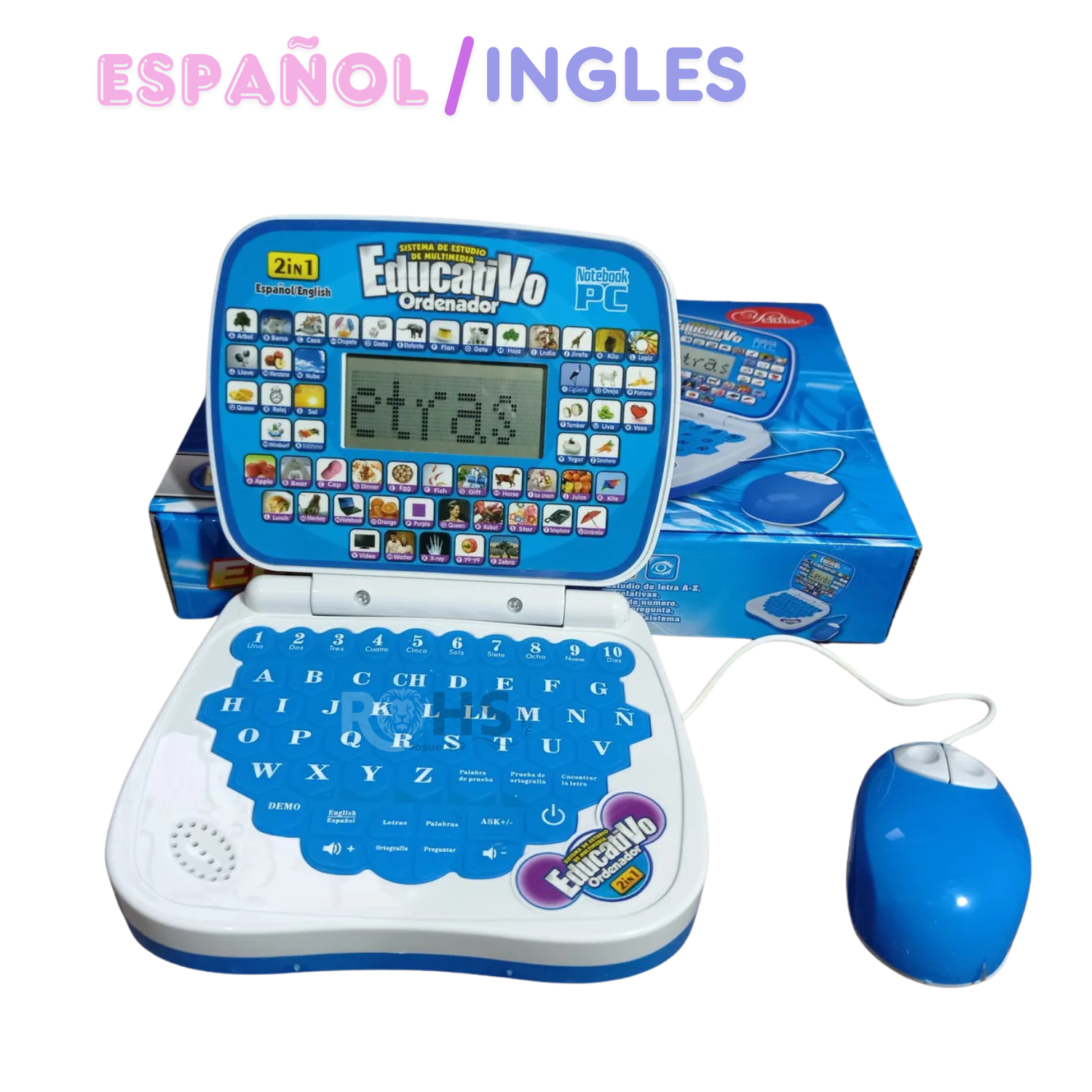 MINI LAPTOP EDUCATIVA BILINGÜE ESPAÑOL - INGLÉS PARA NIÑOS - 2