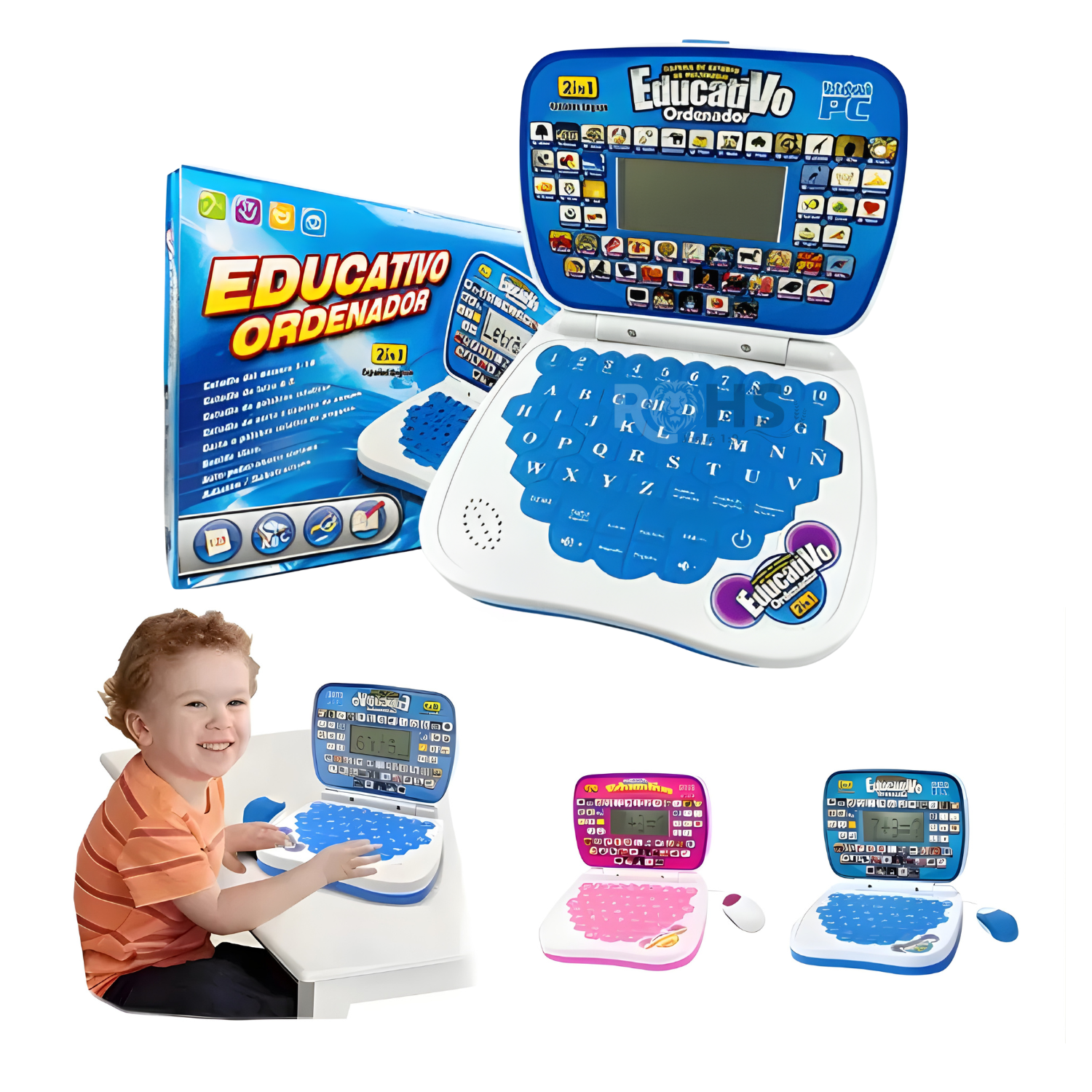 MINI LAPTOP EDUCATIVA BILINGÜE ESPAÑOL - INGLÉS PARA NIÑOS - 6
