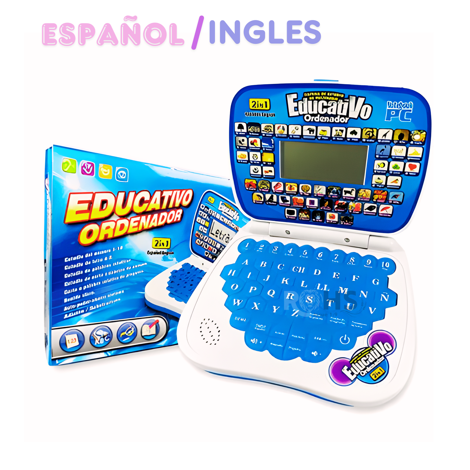 MINI LAPTOP EDUCATIVA BILINGÜE PARA NIÑOS ESPAÑOL - INGLES - 2