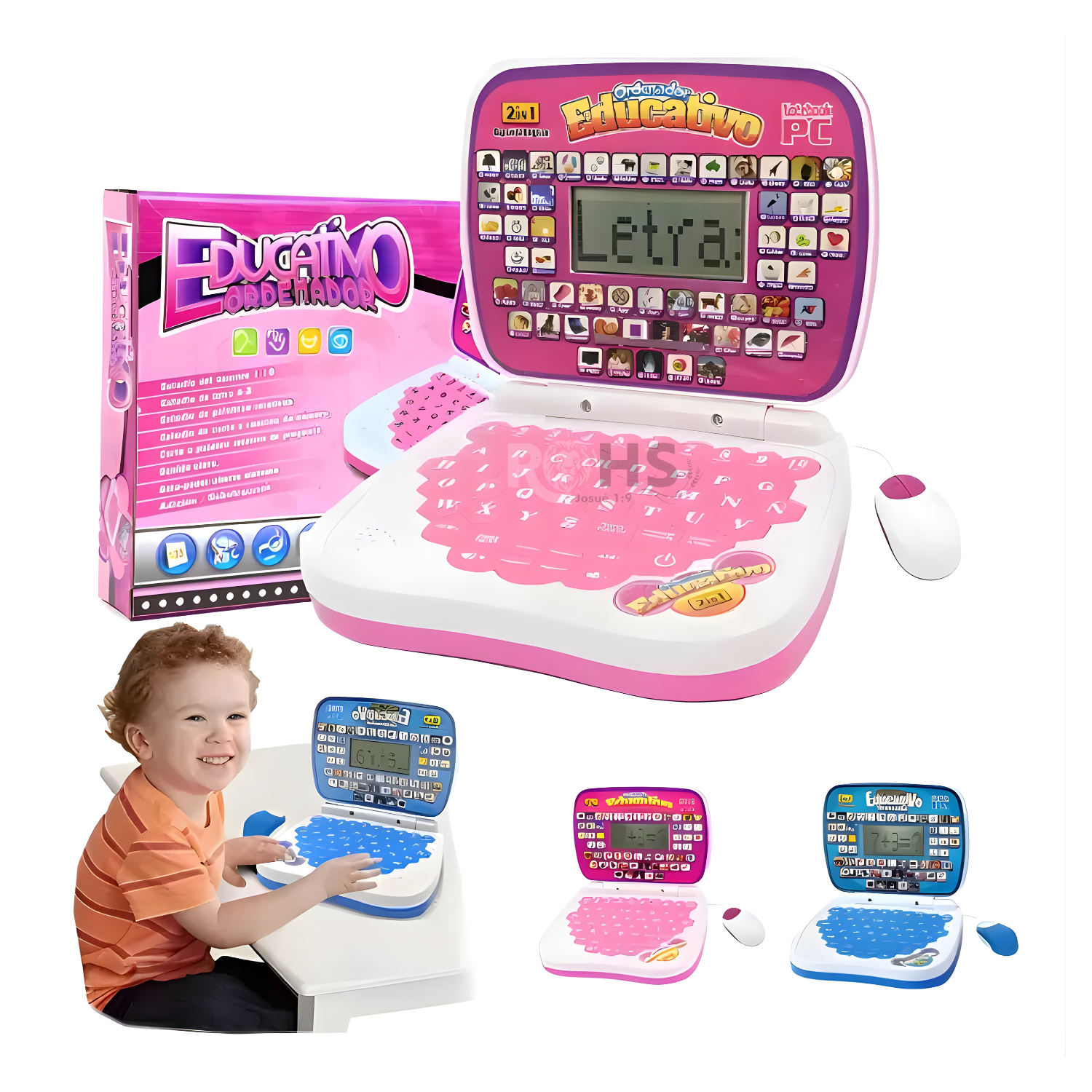 MINI LAPTOP EDUCATIVA BILINGÜE ESPAÑOL - INGLÉS PARA NIÑAS - 4