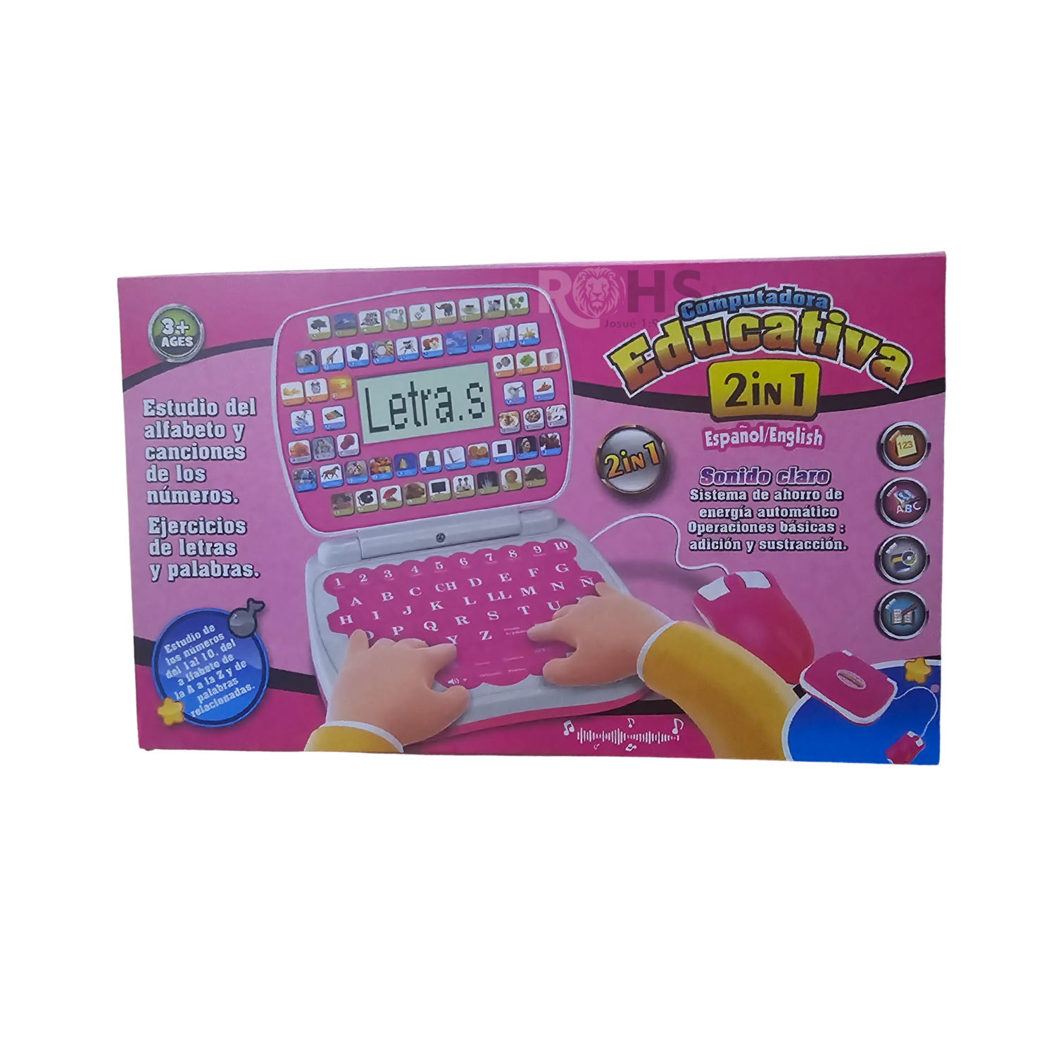 MINI LAPTOP EDUCATIVA BILINGÜE ESPAÑOL - INGLÉS PARA NIÑAS - 5