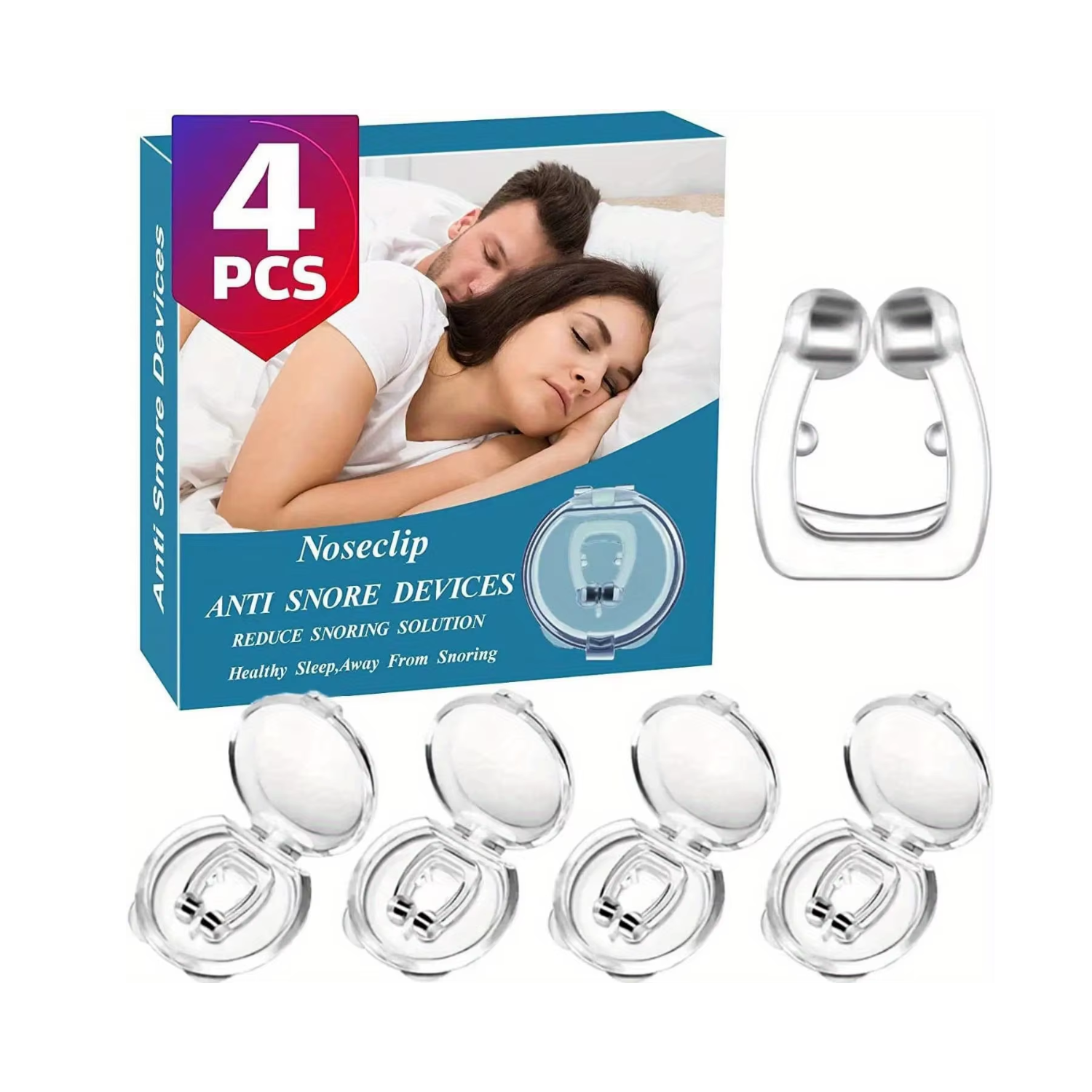 PACK DE DISPOSITIVOS NASALES ANTIRRONQUIDOS (4 UNIDADES) - 1