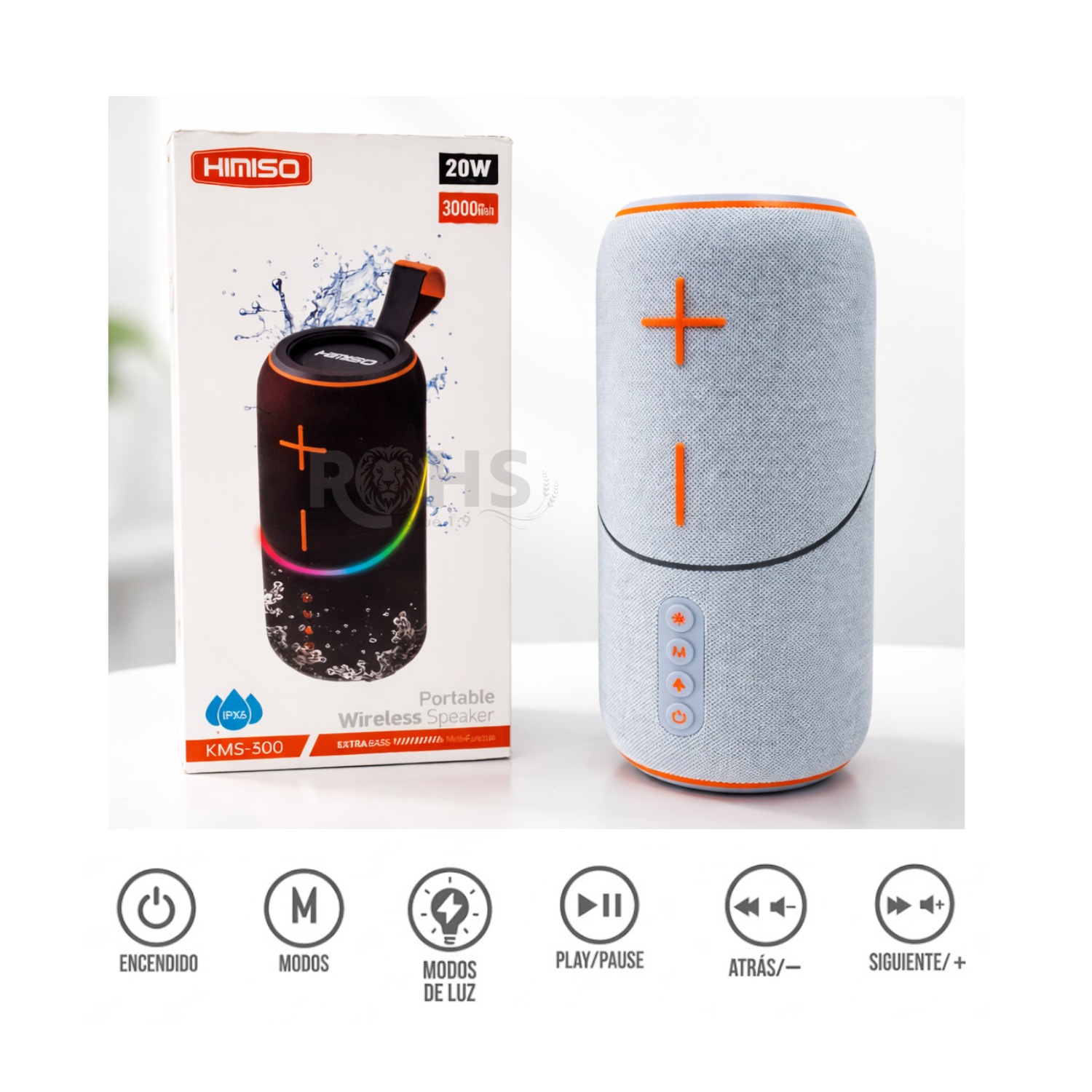 PARLANTE PORTATIL KMS - 300 GRIS - 1