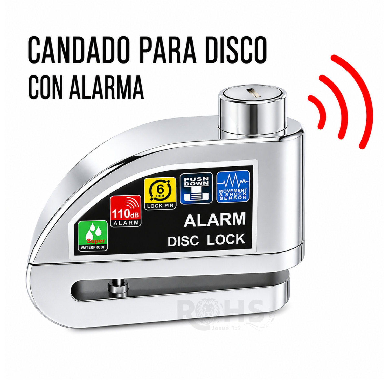 CANDADO ANTIRROBO PARA ACELERADOR DE MOTO PLATEADO - 4
