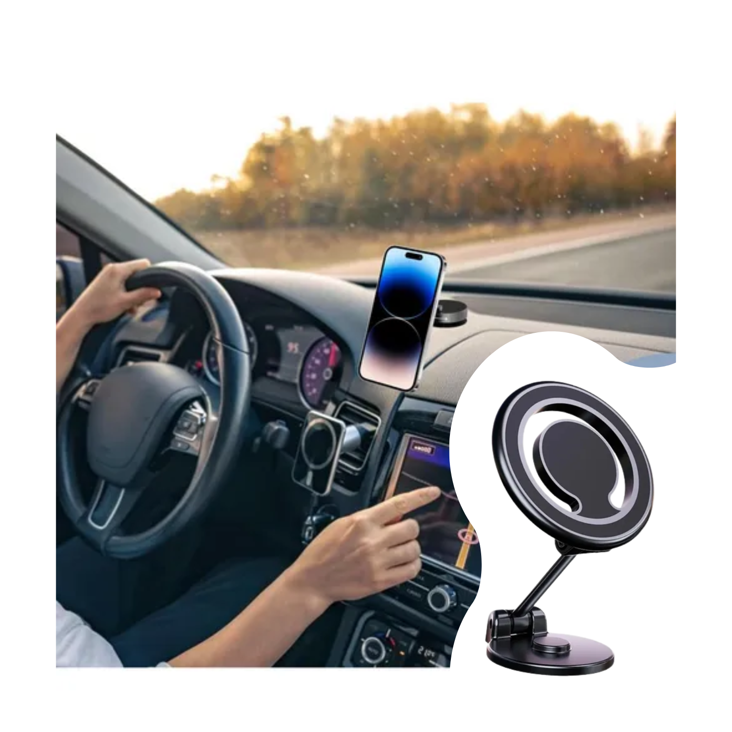SOPORTE MAGNÉTICO DE CELULAR PARA AUTOS - 3