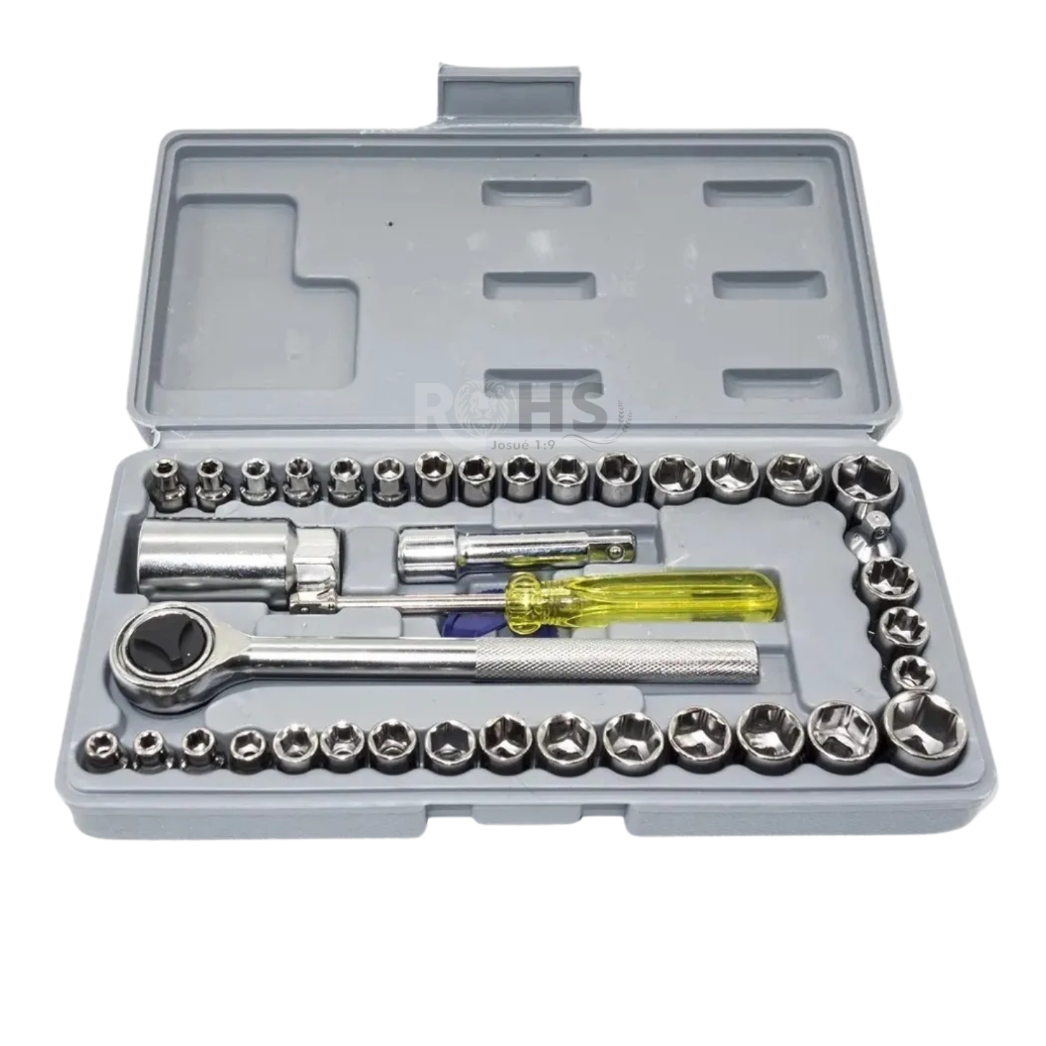 JUEGO DE DADOS Y HERRAMIENTAS CON LLAVE RATCHET Y ESTUCHE 40 PIEZAS - 2