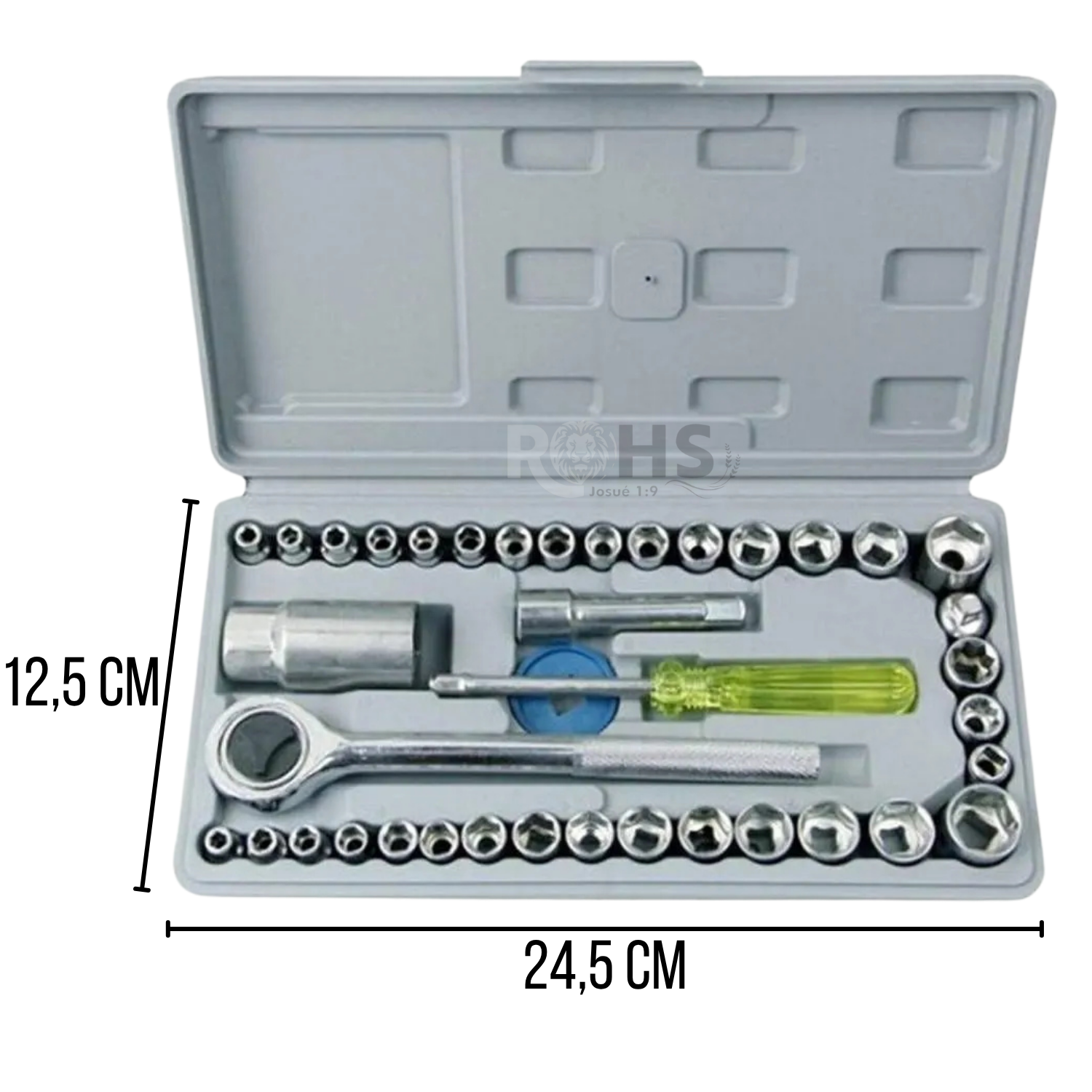 JUEGO DE DADOS Y HERRAMIENTAS CON LLAVE RATCHET Y ESTUCHE 40 PIEZAS - 4