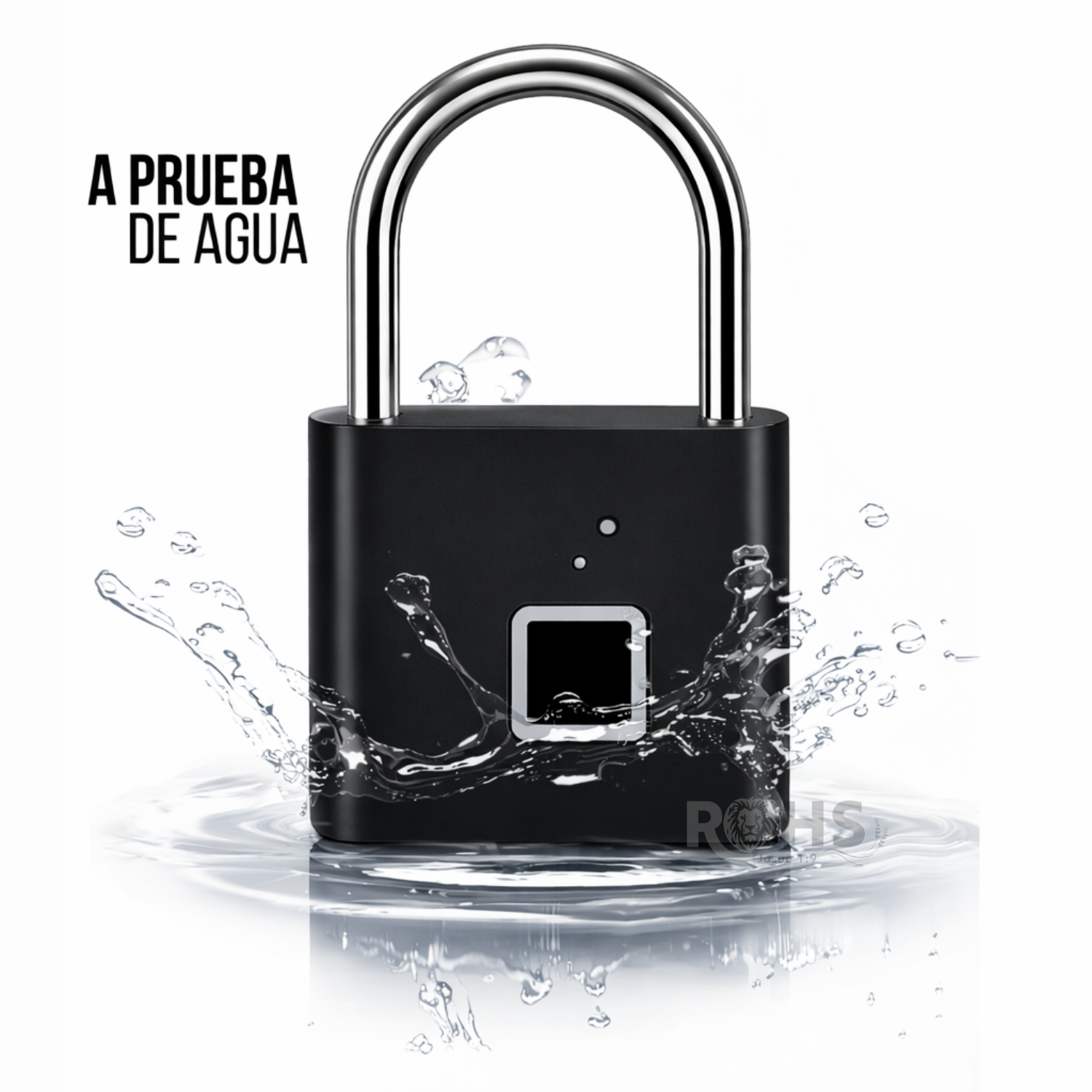 PACK X2 CANDADOS INTELIGENTES CON HUELLA DIGITAL RECARGABLES USB TIPO C NEGRO - 5