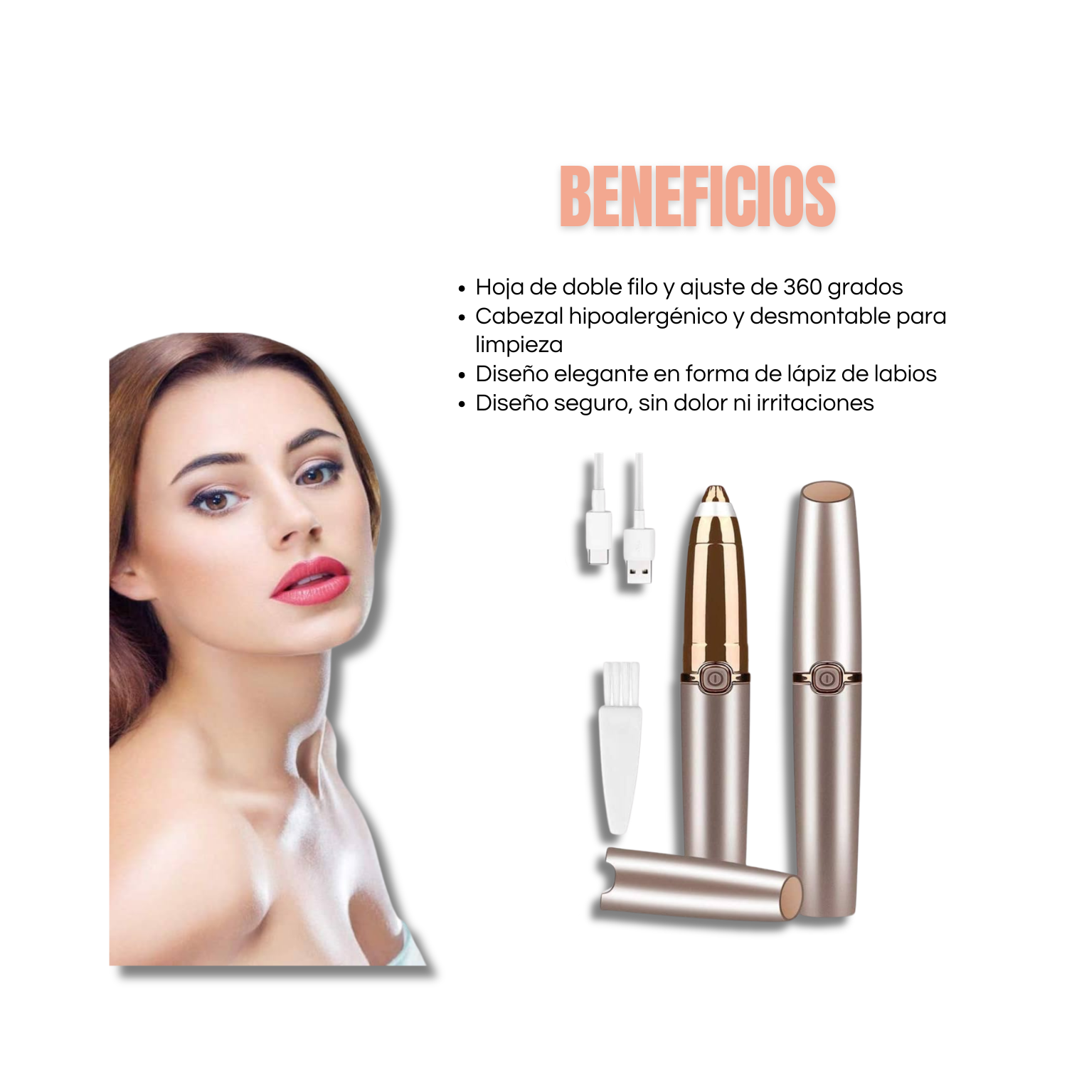 DEPILADOR DE CEJAS RECARGABLE - 2