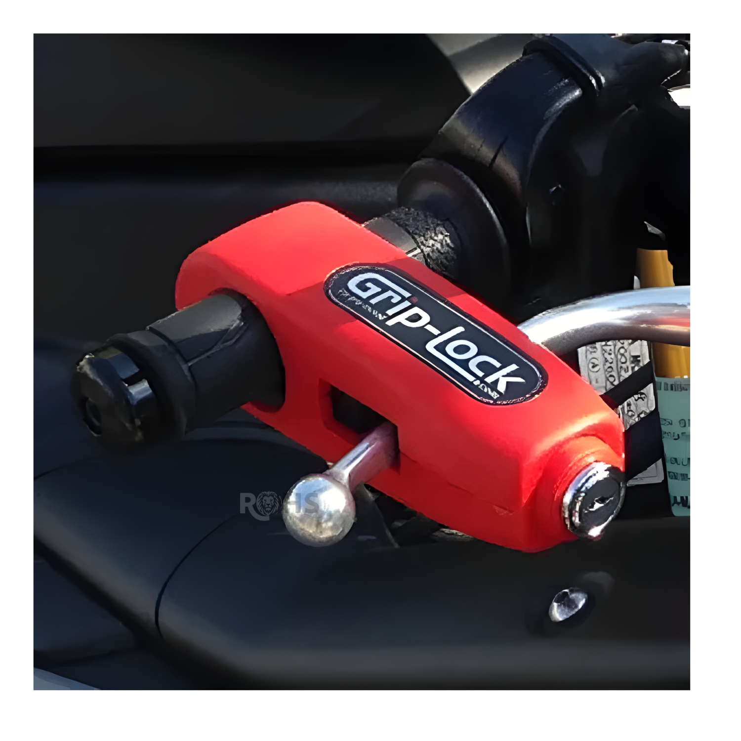PACK X2 CANDADOS ANTIRROBO PARA ACELERADOR DE MOTO ROJO - 2