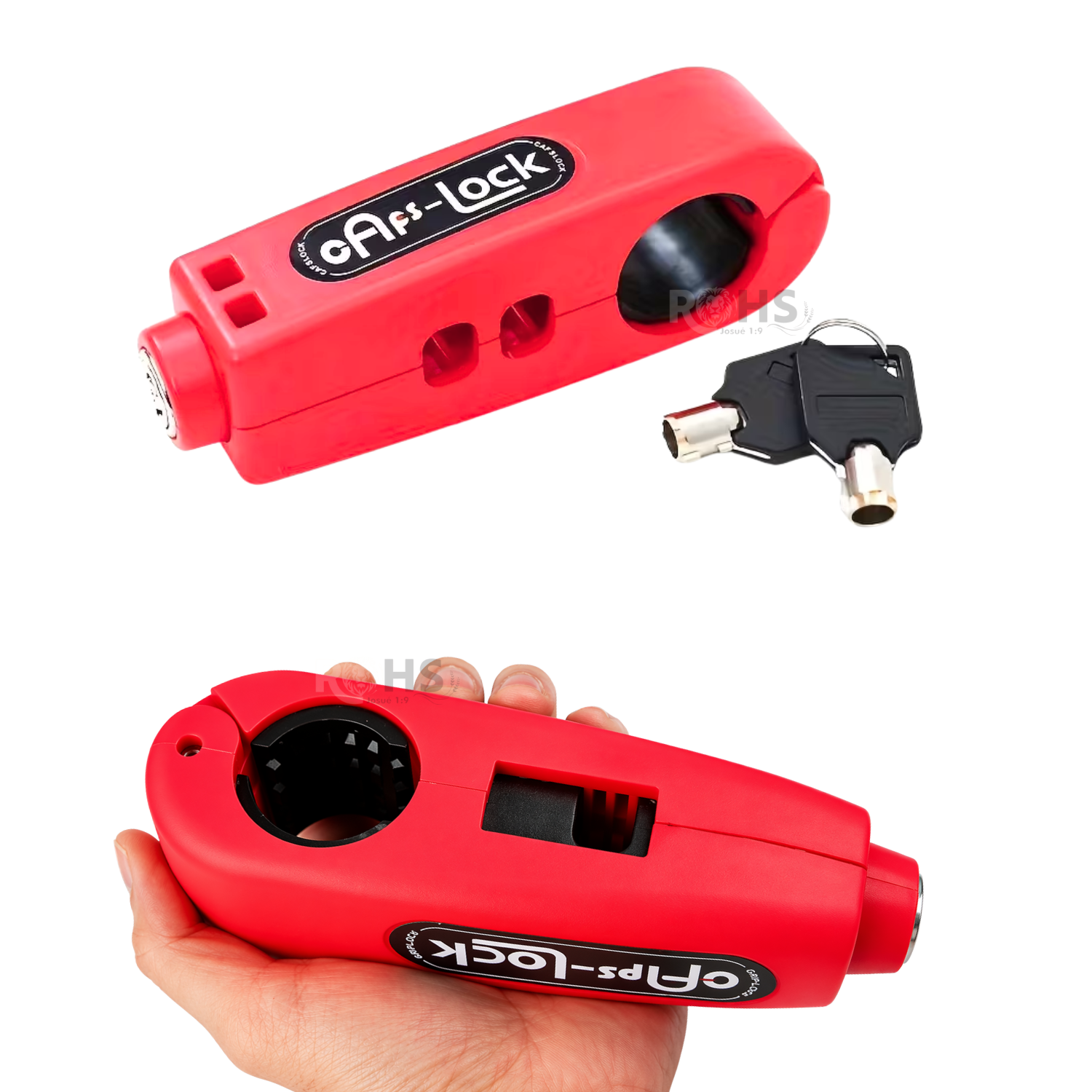 CANDADO ANTIRROBO PARA MOTO – BLOQUEO DE ACELERADOR ROJO - 1