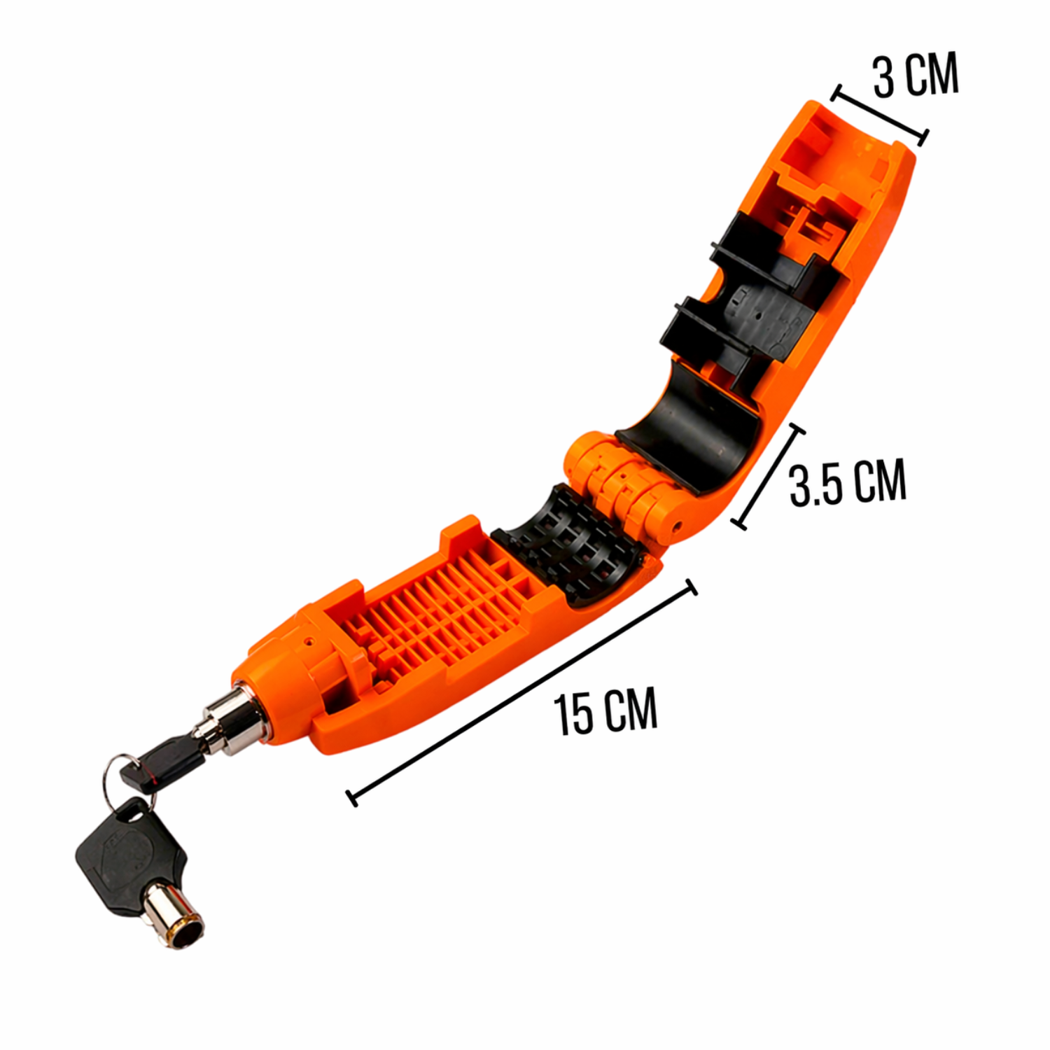 CANDADO ANTIRROBO PARA MOTO – BLOQUEO DE ACELERADOR NARANJA - 5