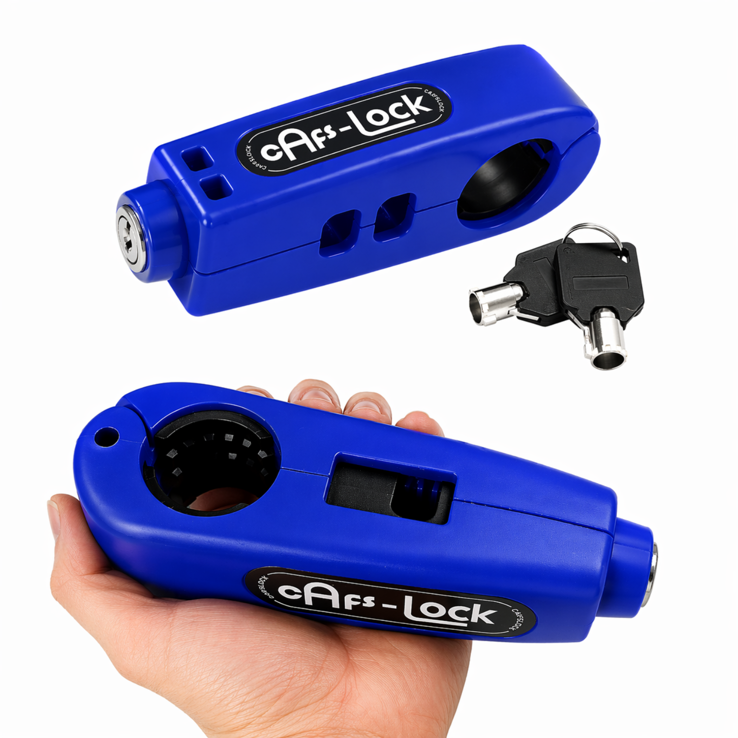 CANDADO ANTIRROBO PARA MOTO – BLOQUEO DE ACELERADOR AZUL - 1