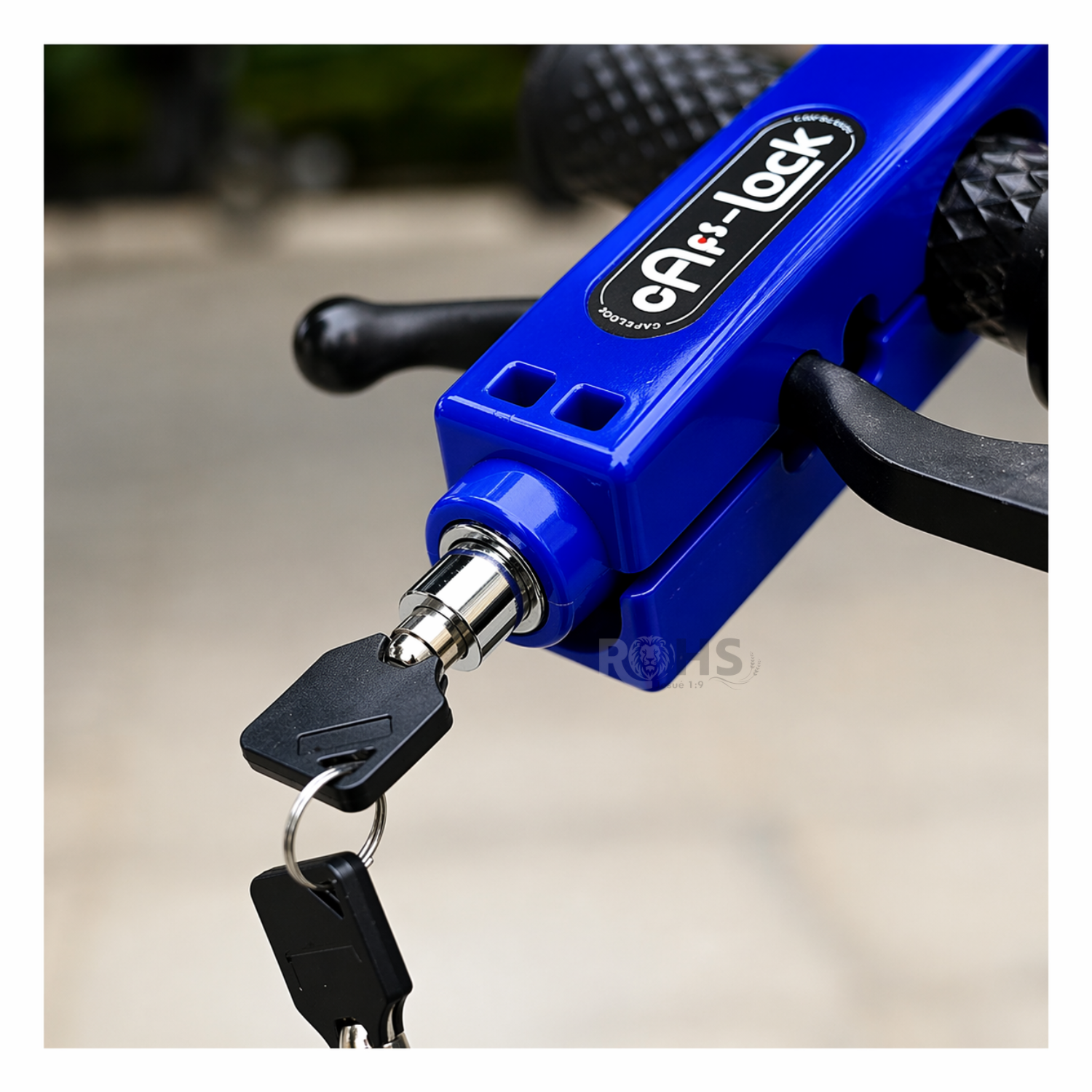 CANDADO ANTIRROBO PARA MOTO – BLOQUEO DE ACELERADOR AZUL - 4