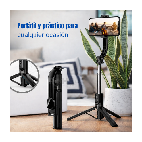 PACK 2 SELFIE STICK TRÍPODE 3 EN 1 XT-02 CON CONTROL REMOTO BLUETOOTH SOPORTE AJUSTABLE PORTÁTIL - 4