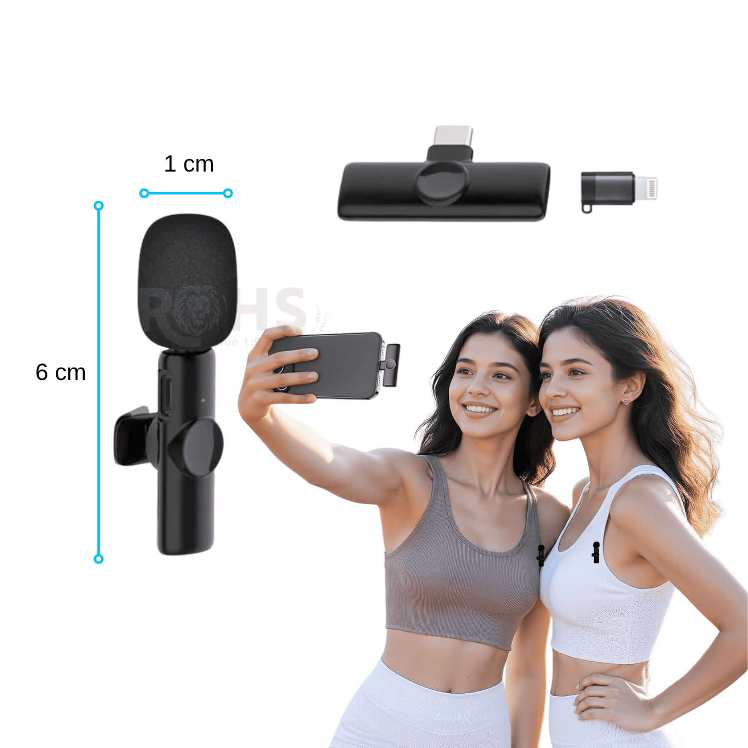 MICRÓFONO INALÁMBRICO 2 EN 1 PARA IPHONE Y ANDROID K11 - 2