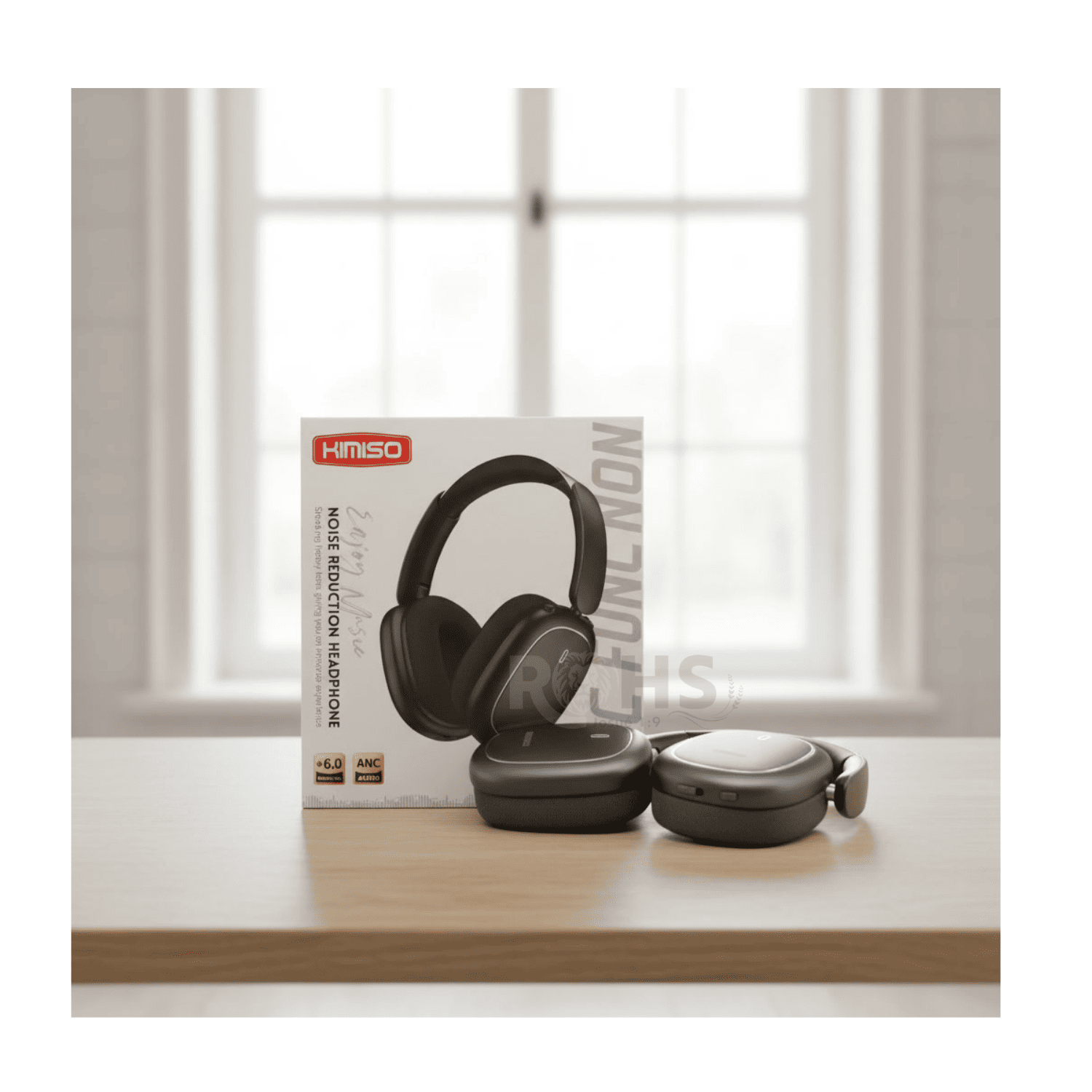 HEADPHONES BLUETOOTH INALÁMBRICOS KIMISO K600 ANC CON CANCELACIÓN DE RUIDO SONIDO EQUILIBRADO NEGRO - 6