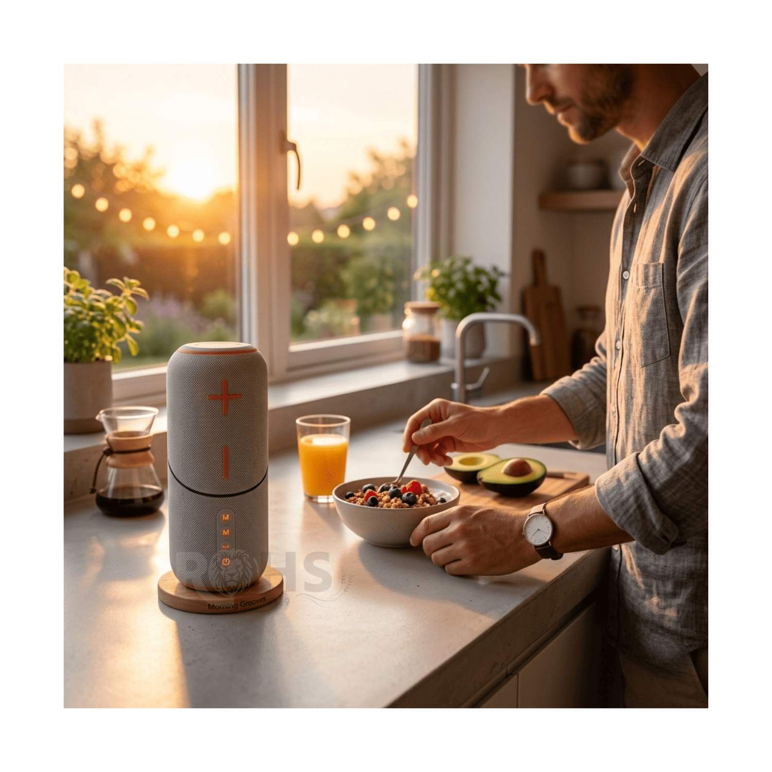 PARLANTE BLUETOOTH PORTÁTIL KIMISO KMS-300 20W CON EXTRA BASS IPX6 RESISTENTE AL AGUA GRIS - 6