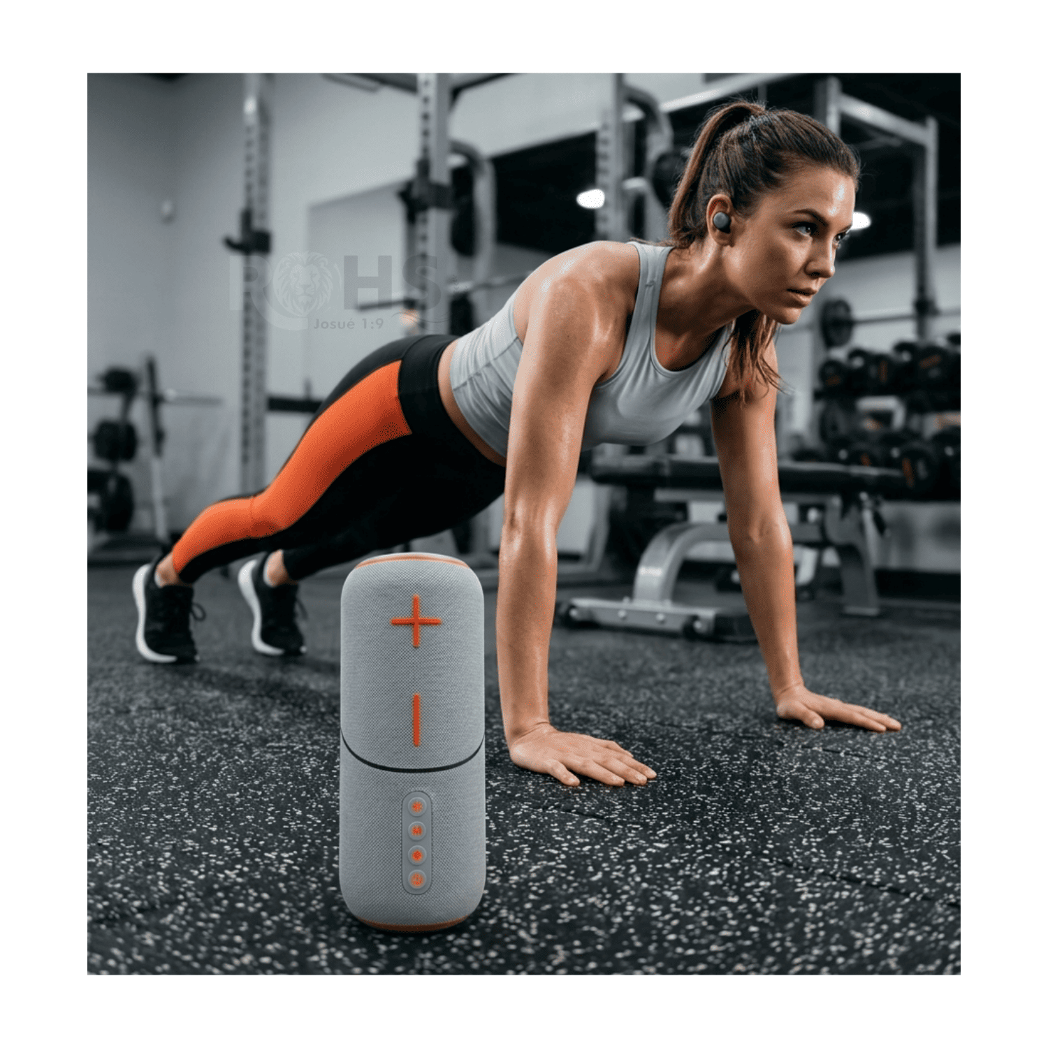 PARLANTE BLUETOOTH PORTÁTIL KIMISO KMS-300 20W CON EXTRA BASS IPX6 RESISTENTE AL AGUA GRIS - 7