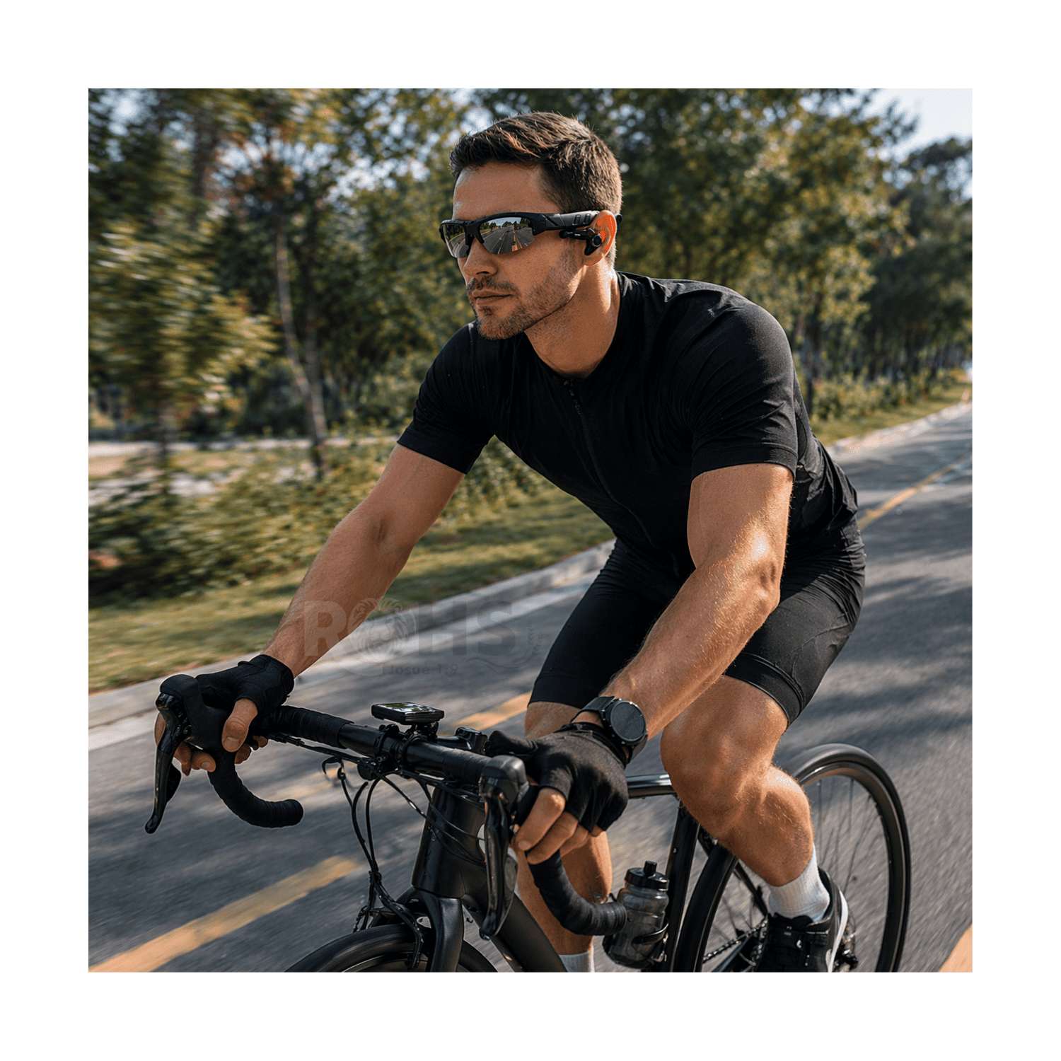 LENTES DE SOL CON AUDÍFONOS BLUETOOTH INTEGRADOS CON MICRÓFONO Y CONTROLES NEGRO - 6