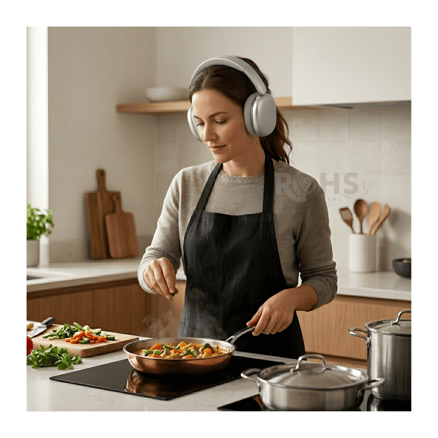 HEADPHONES BLUETOOTH INALÁMBRICOS KIMISO K601 ANC CON CANCELACIÓN DE RUIDO SONIDO PURE BASS BLANCO - 3
