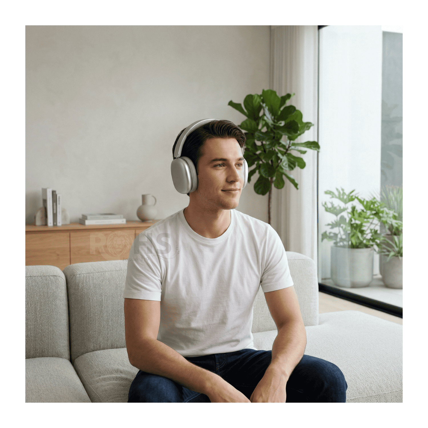 HEADPHONES BLUETOOTH INALÁMBRICOS KIMISO K601 ANC CON CANCELACIÓN DE RUIDO SONIDO PURE BASS BLANCO - 6